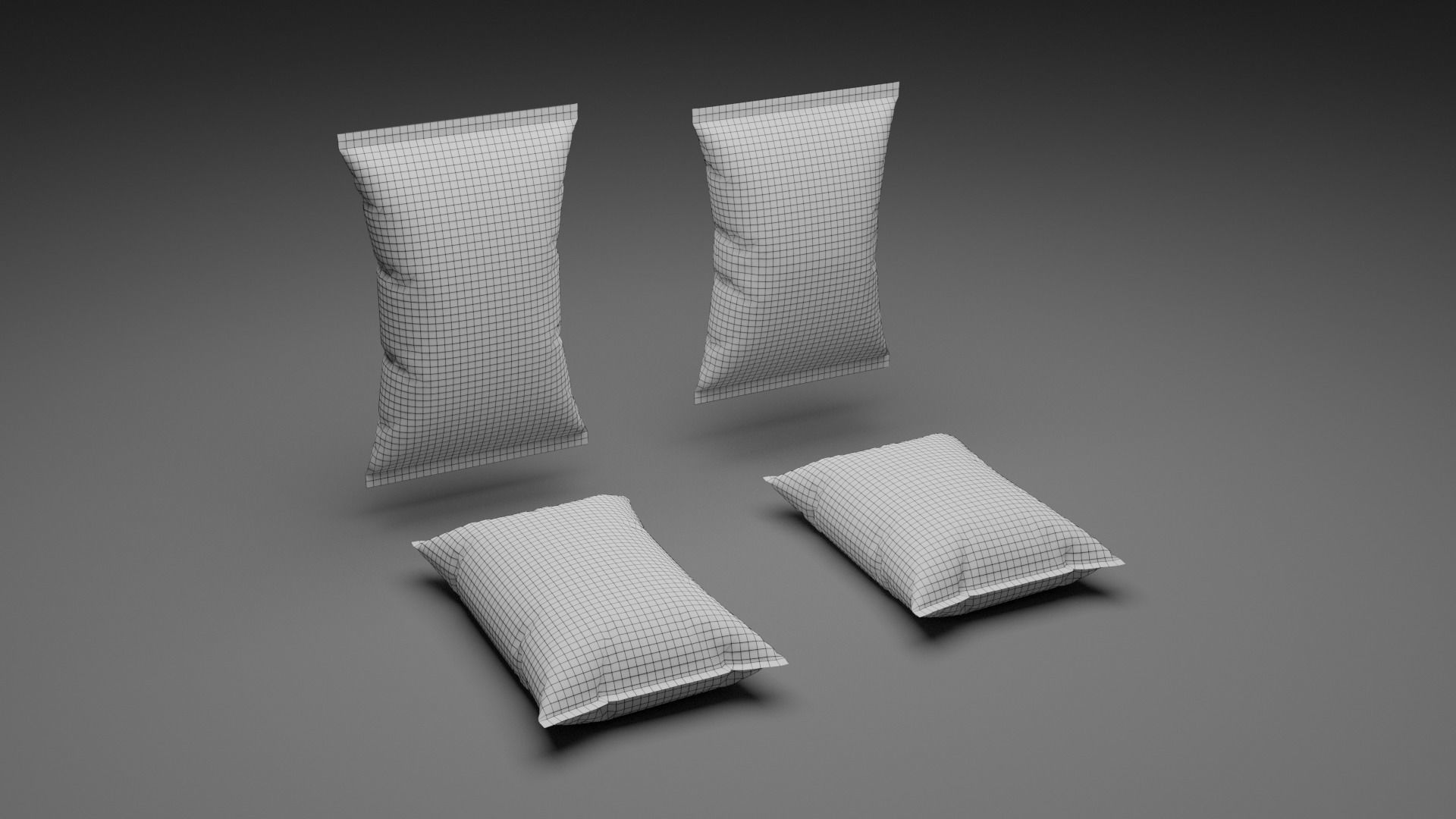 Chips Packet Pack Low-poly 3D model_5