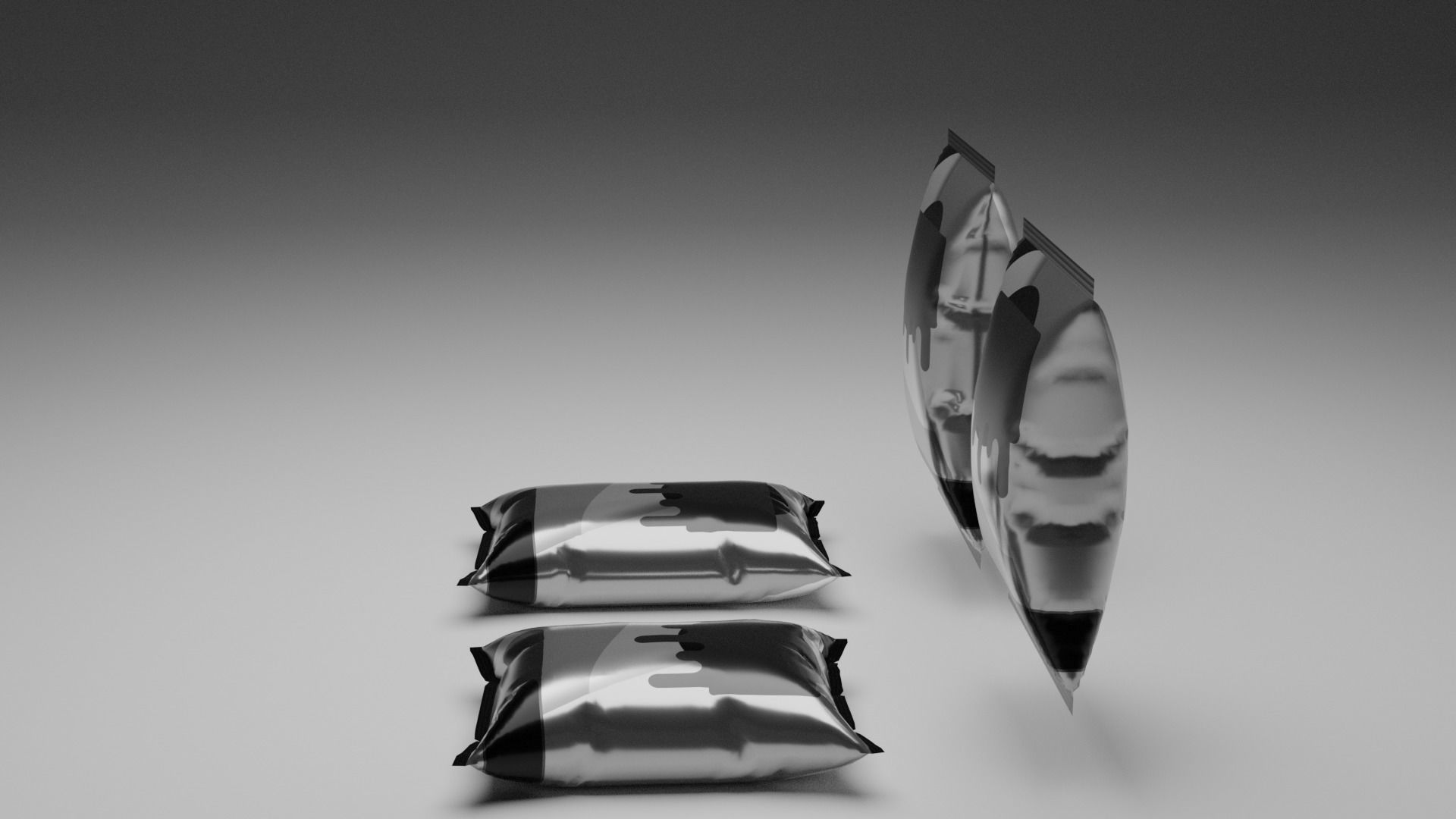 Chips Packet Pack Low-poly 3D model_4