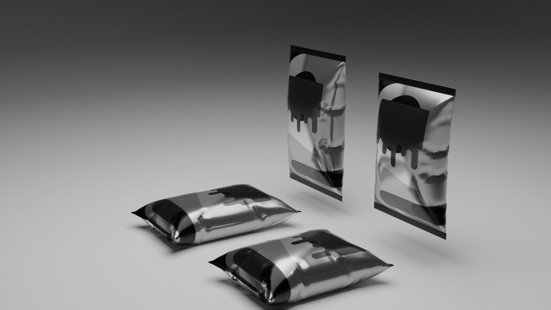 Chips Packet Pack Low-poly 3D model_3