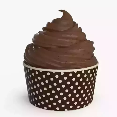 Ice Cream Cup Chocolate 3D model