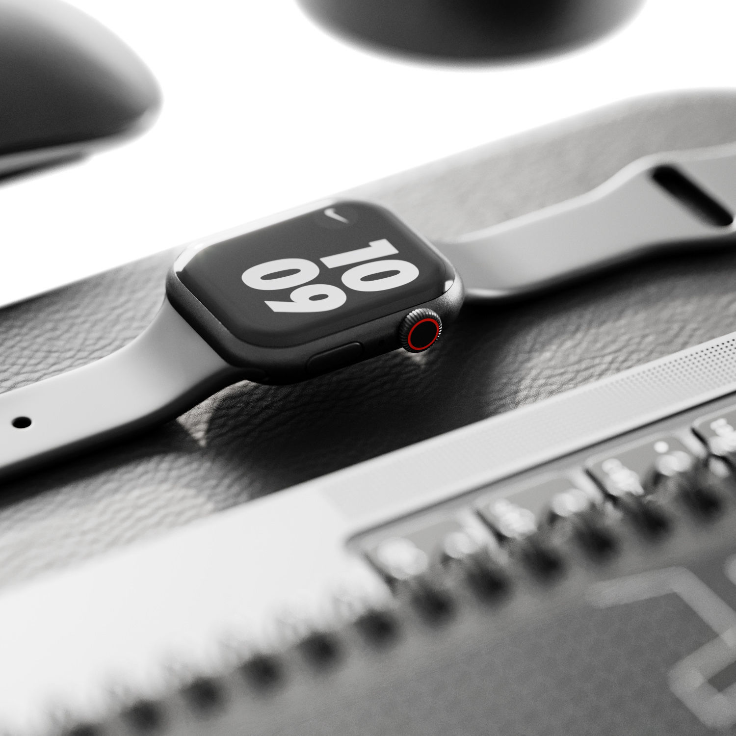 Apple Set 5 desk pad for macbook pro 3D model_3