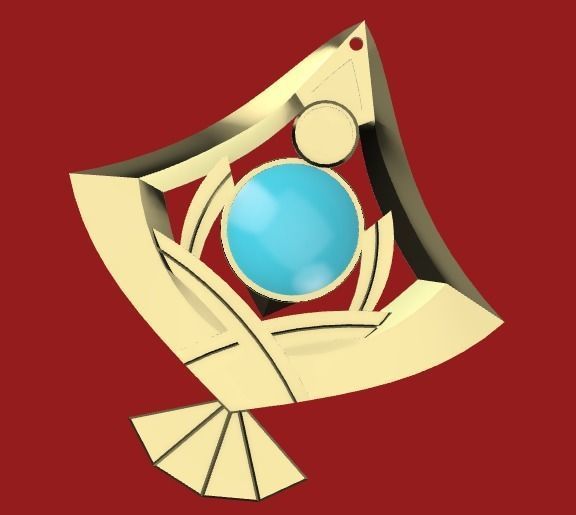 Genshin Impact - Yae Miko earrings set 3D print model_1