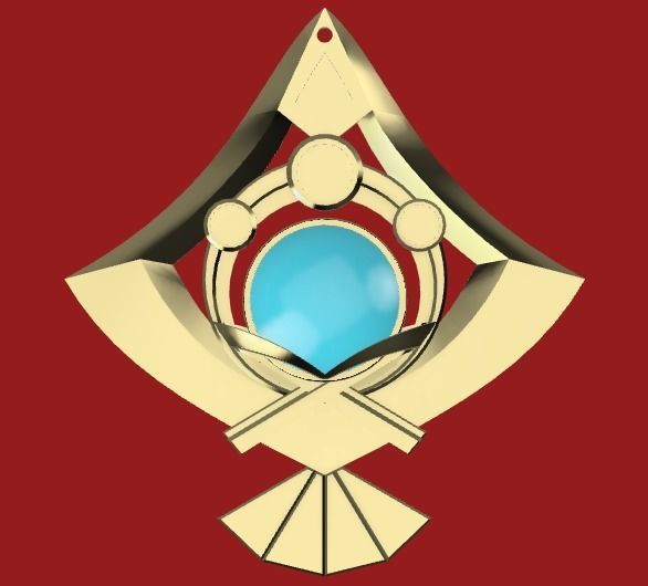 Genshin Impact - Yae Miko earrings set 3D print model_8