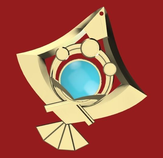 Genshin Impact - Yae Miko earrings set 3D print model_5