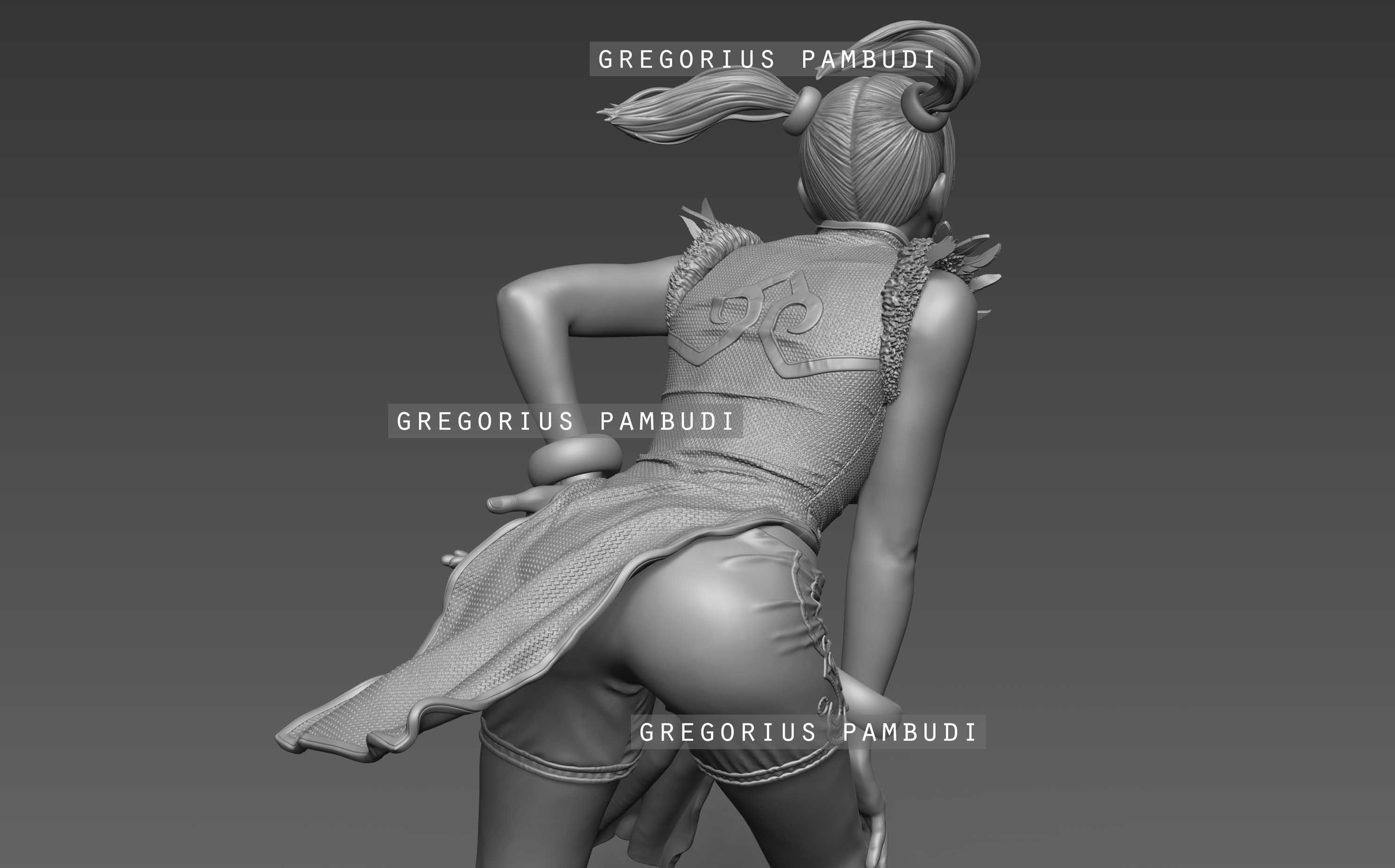 Ling Xiaoyu Tekken Fan Art Statue 3d Printable 3D print model_21