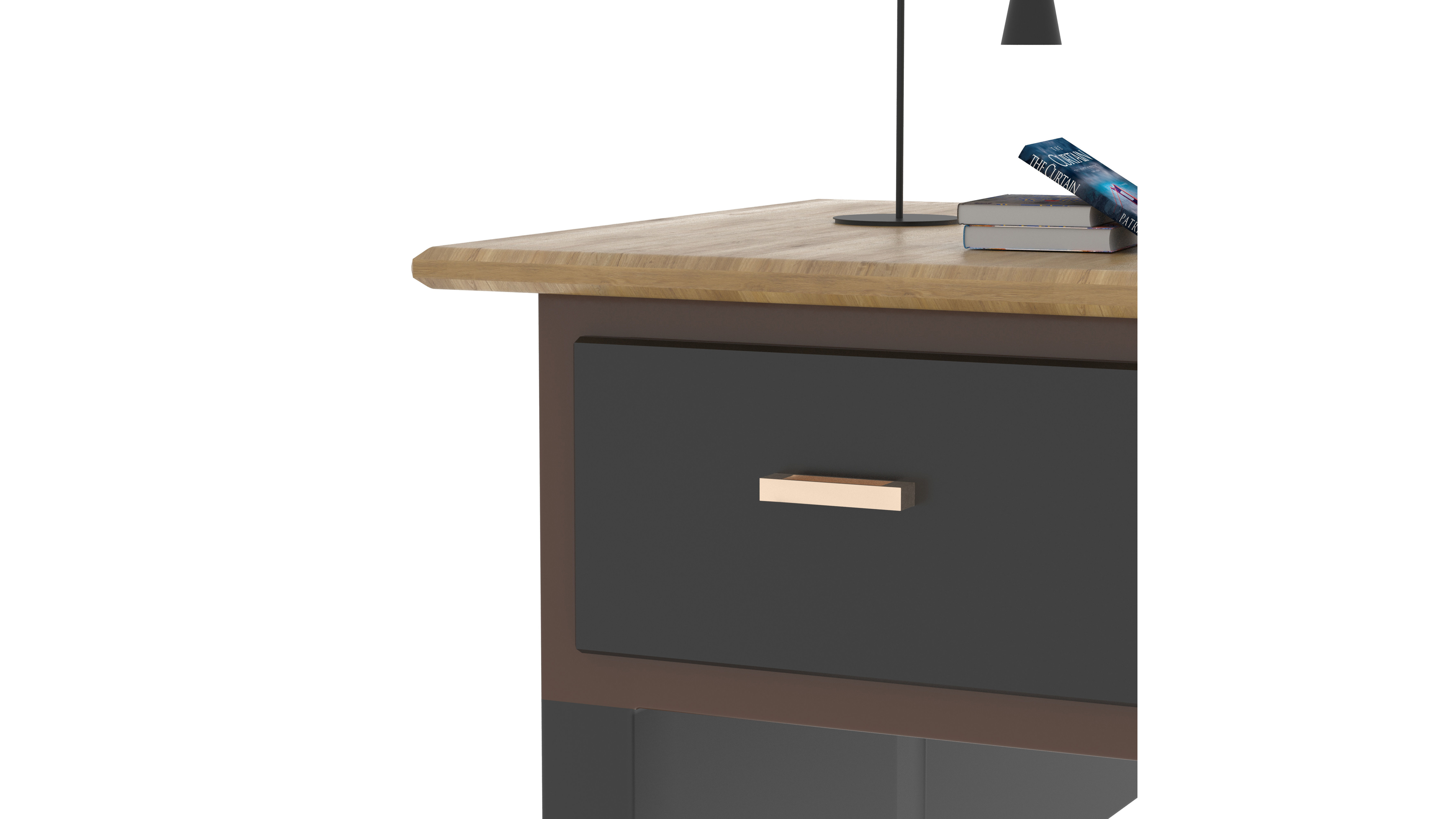 Office or library desk 3D model_2