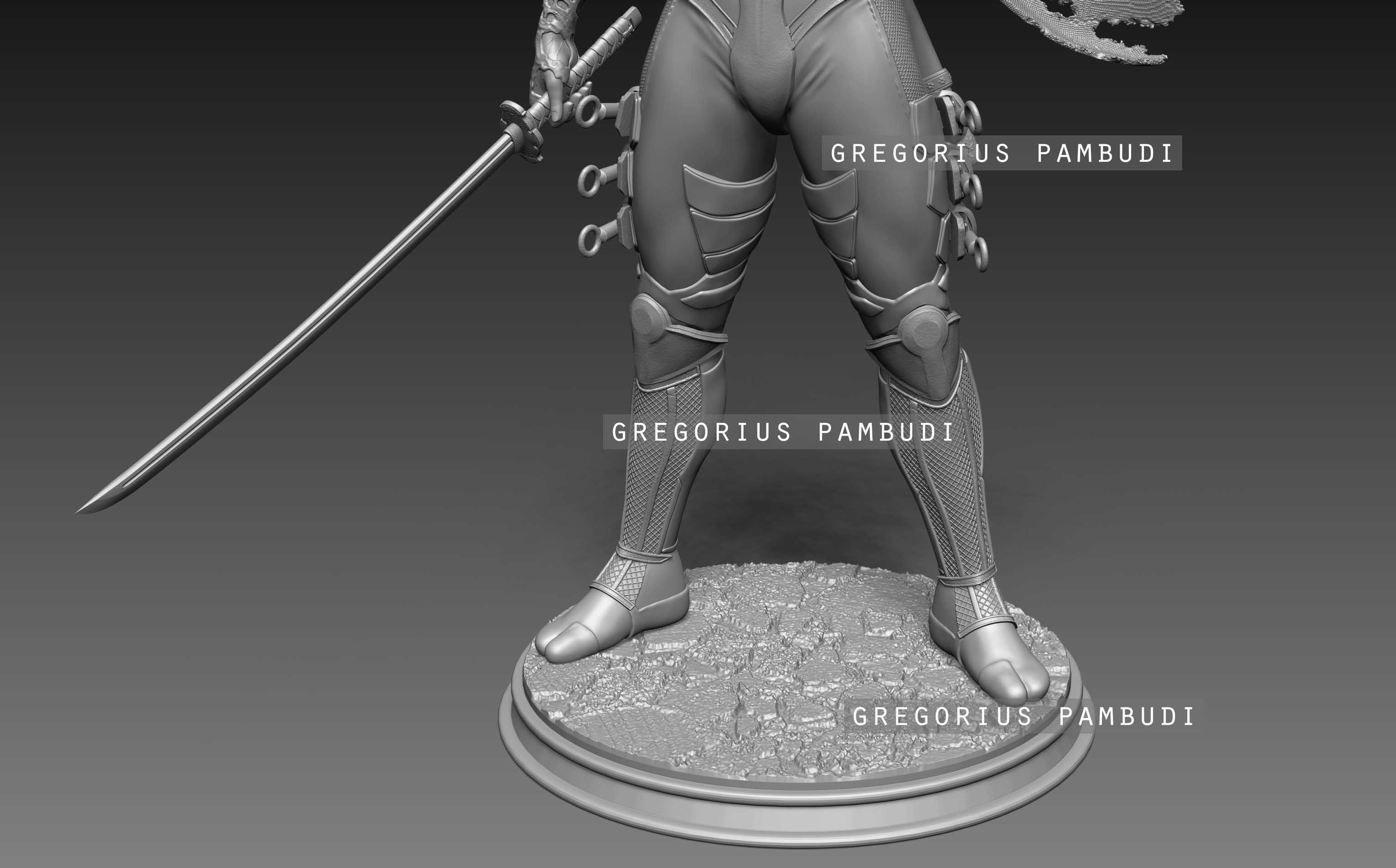 Ryu Hayabusa Ninja Gaiden Fan Art Statue 3d Printable 3D print model_26