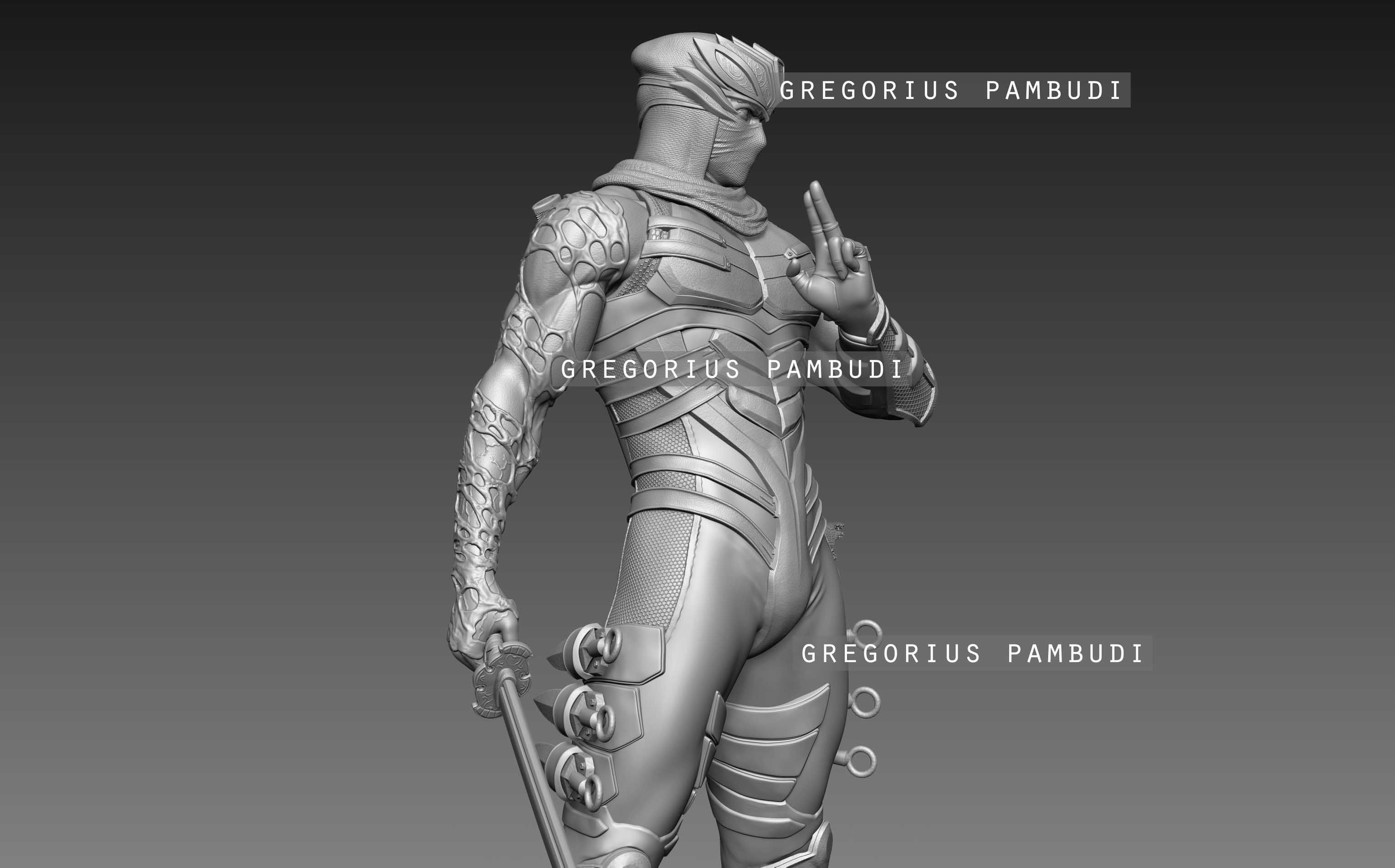 Ryu Hayabusa Ninja Gaiden Fan Art Statue 3d Printable 3D print model_22