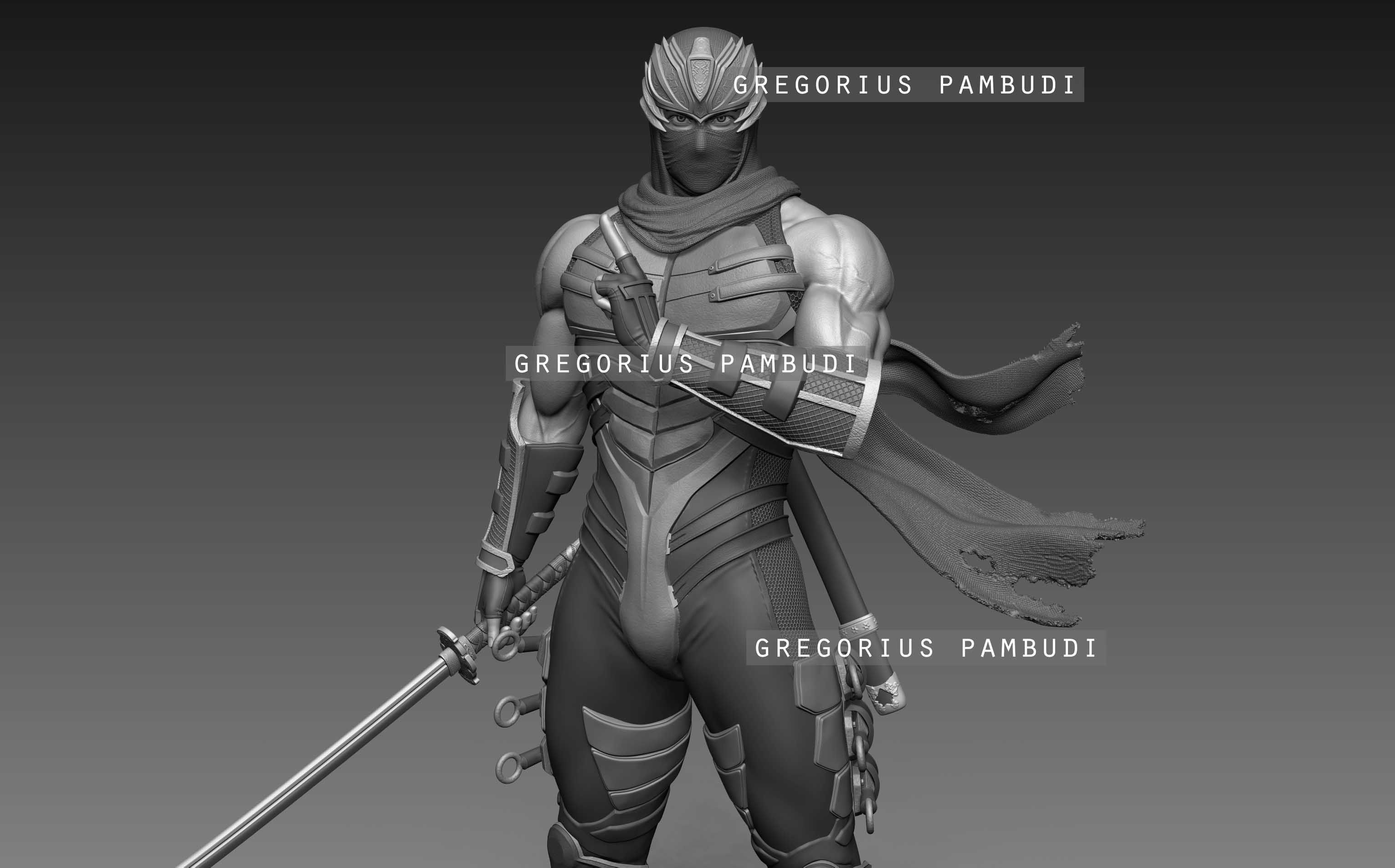 Ryu Hayabusa Ninja Gaiden Fan Art Statue 3d Printable 3D print model_19