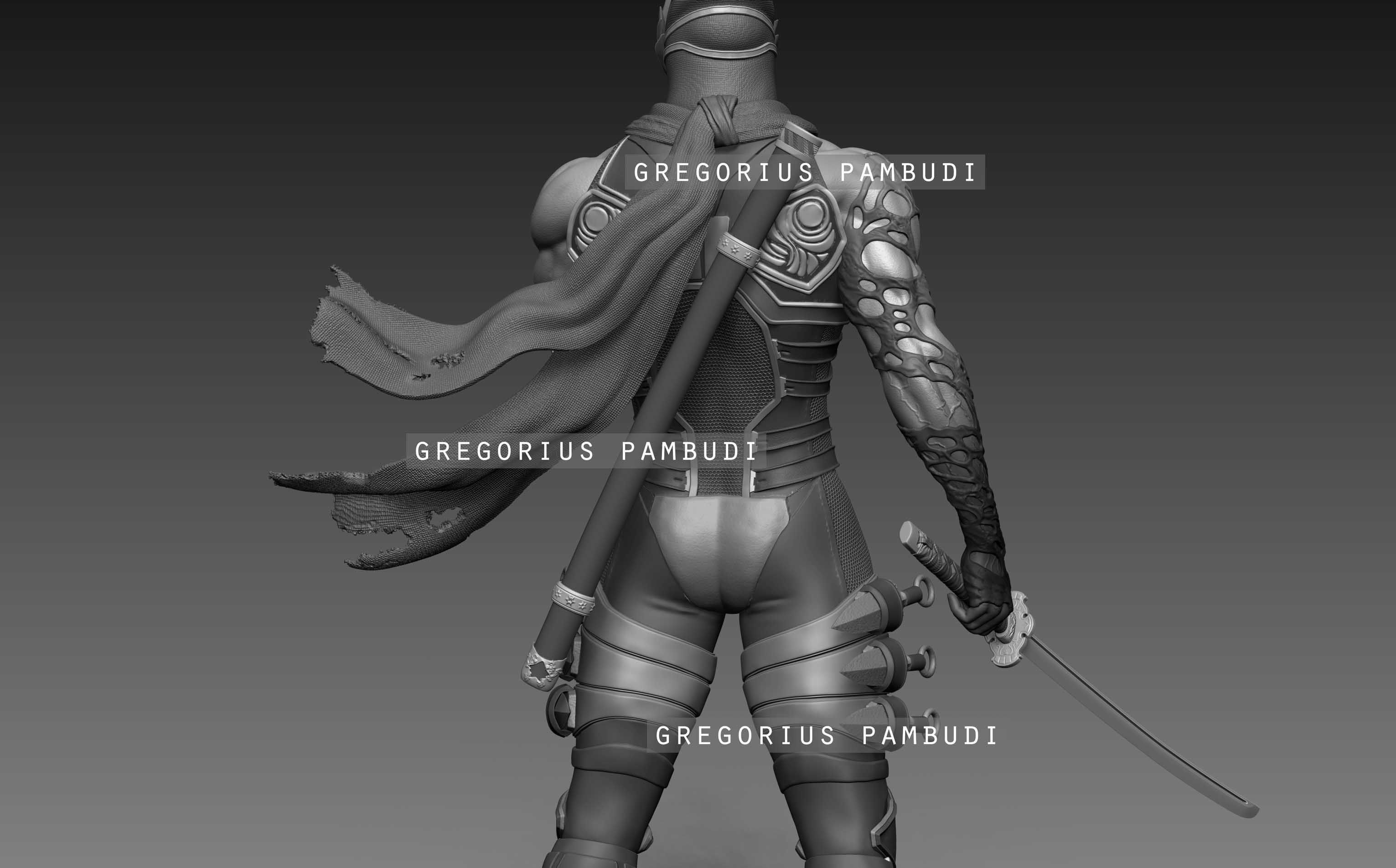 Ryu Hayabusa Ninja Gaiden Fan Art Statue 3d Printable 3D print model_23