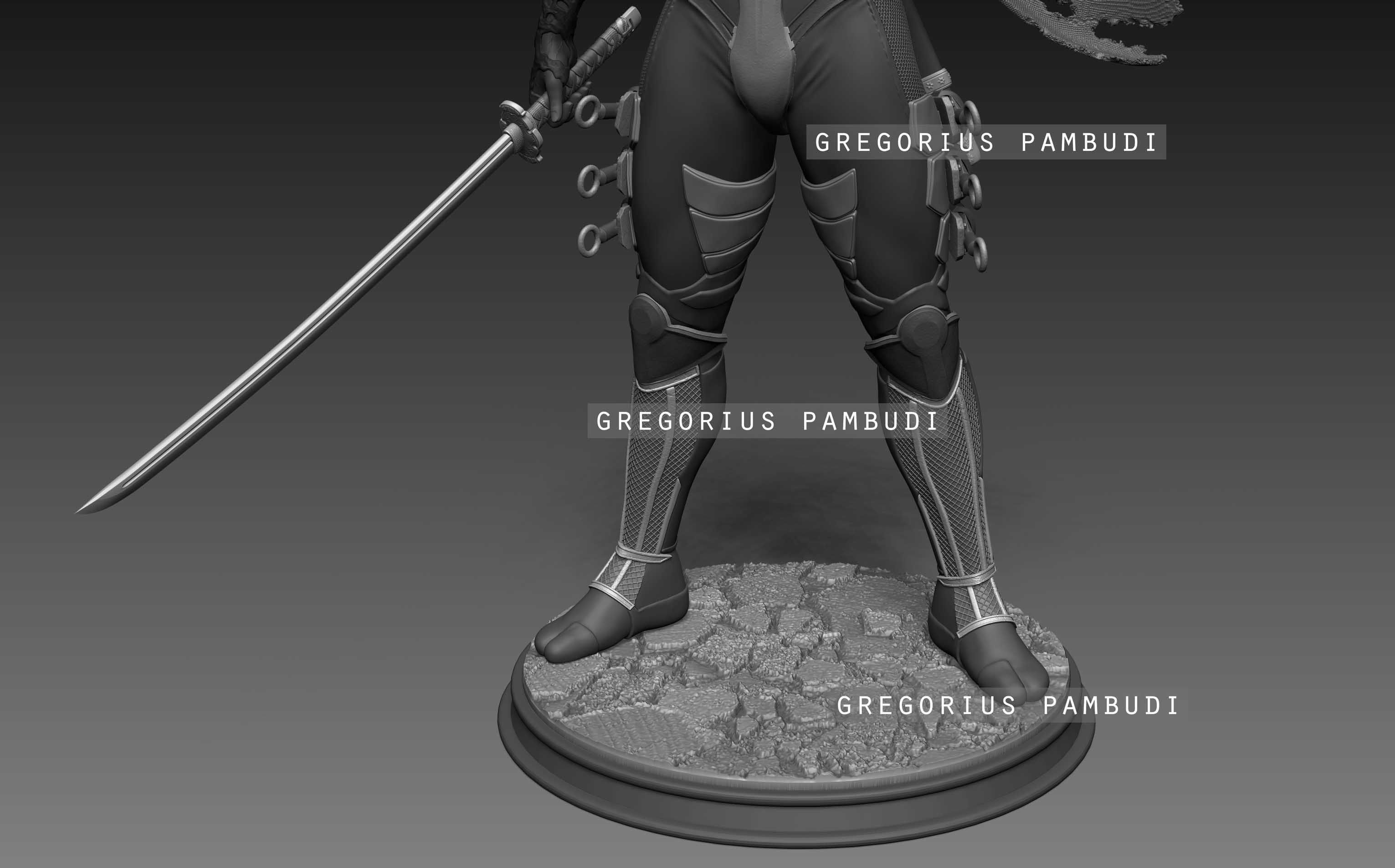 Ryu Hayabusa Ninja Gaiden Fan Art Statue 3d Printable 3D print model_25