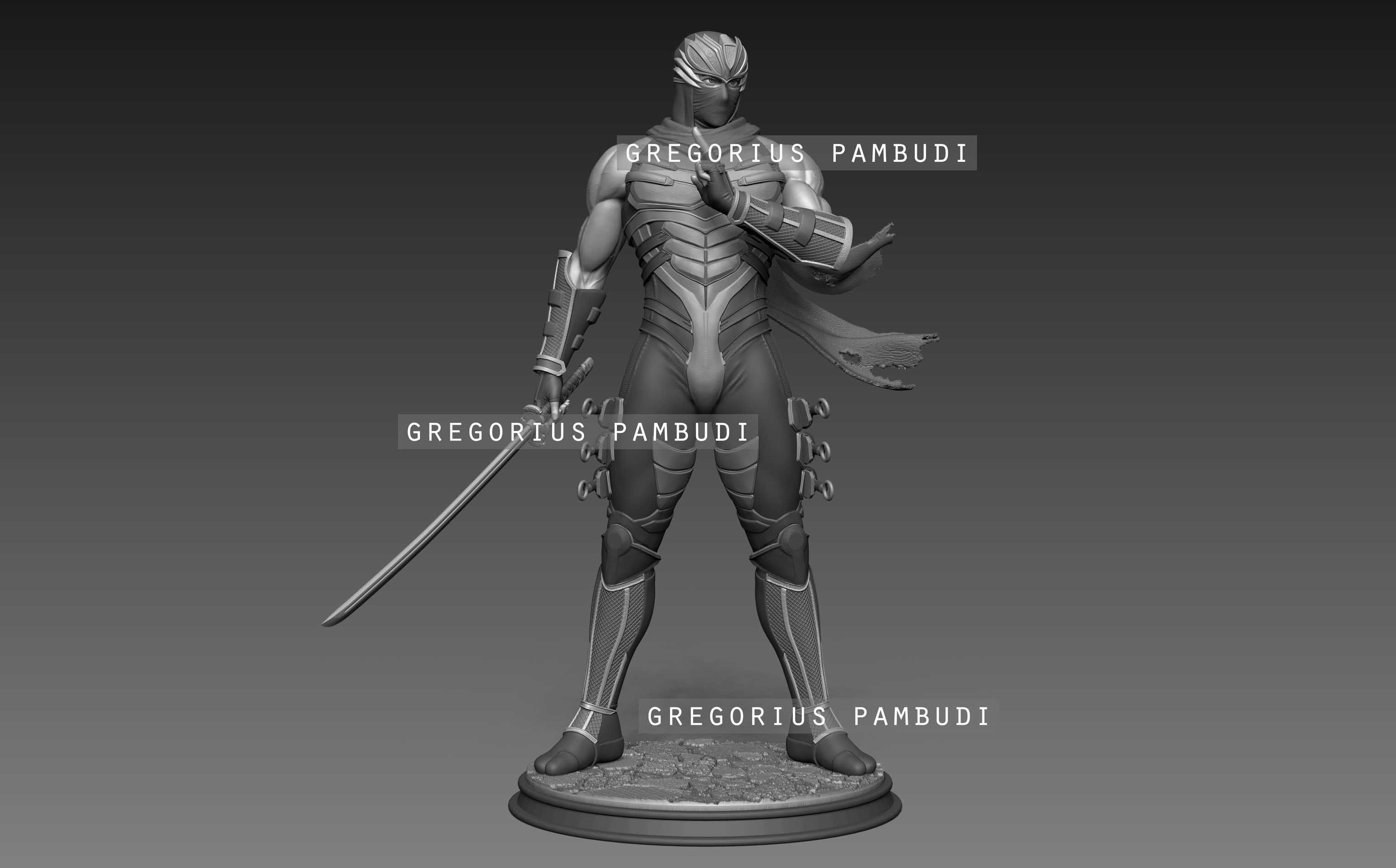 Ryu Hayabusa Ninja Gaiden Fan Art Statue 3d Printable 3D print model_17
