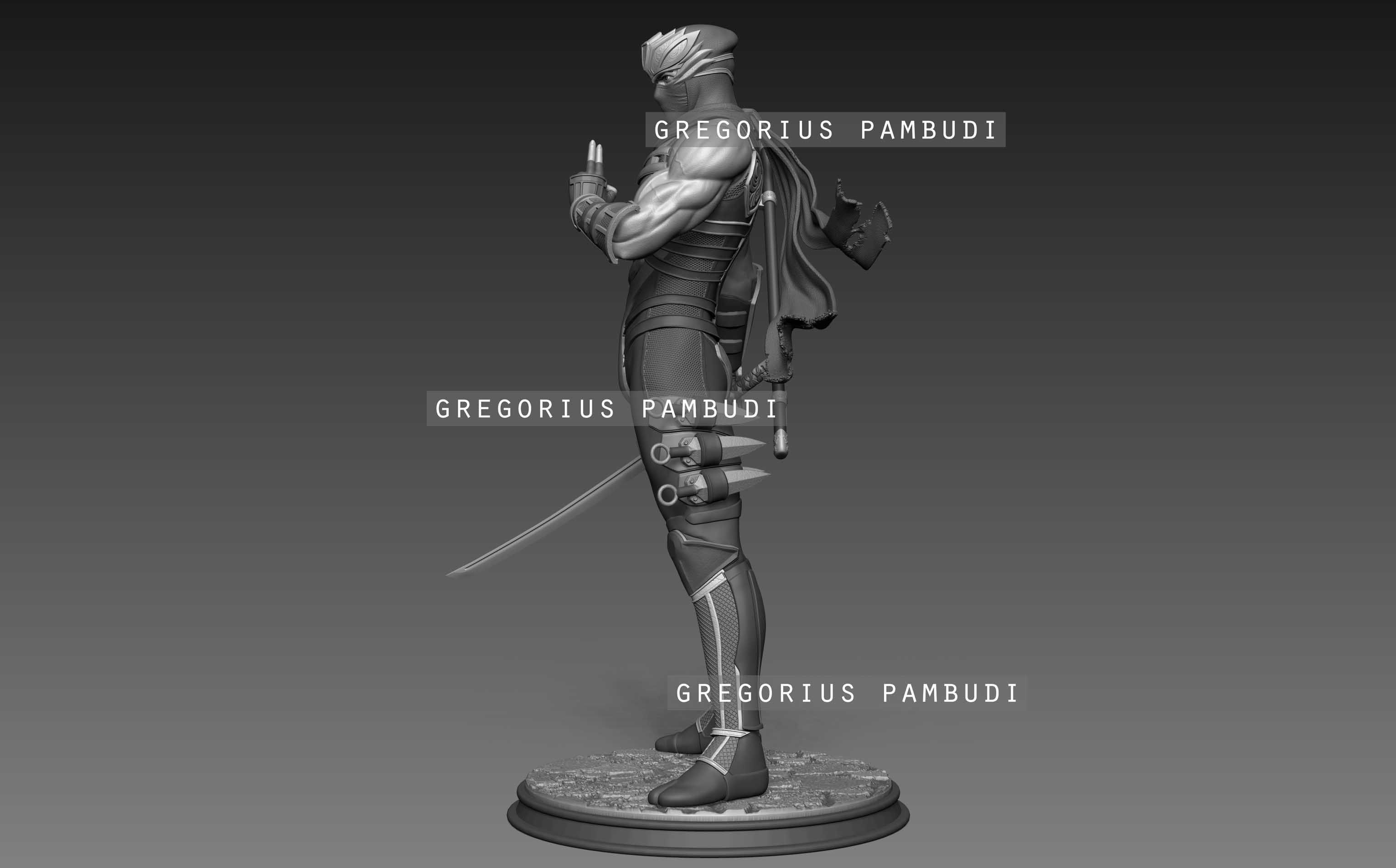 Ryu Hayabusa Ninja Gaiden Fan Art Statue 3d Printable 3D print model_15