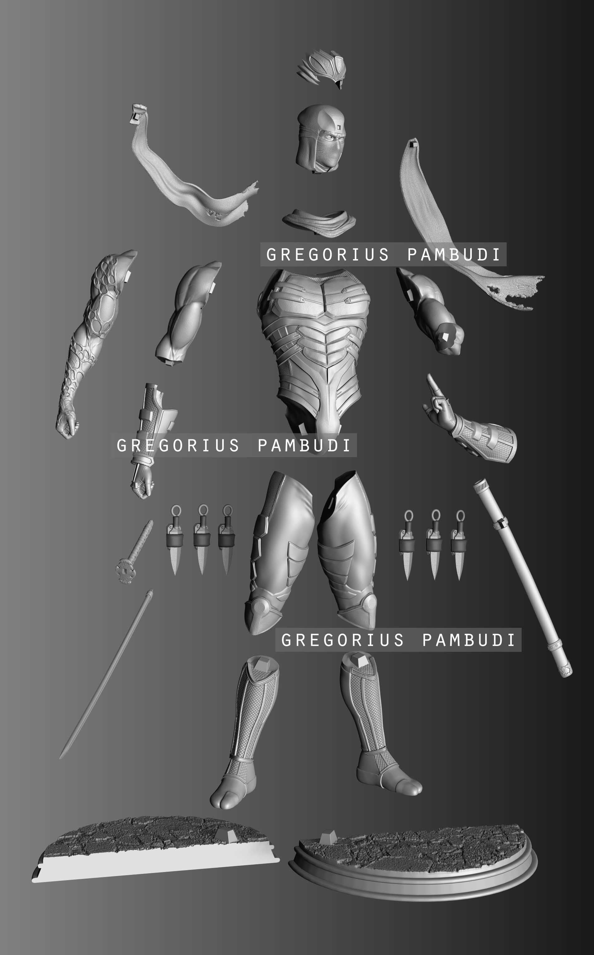 Ryu Hayabusa Ninja Gaiden Fan Art Statue 3d Printable 3D print model_2