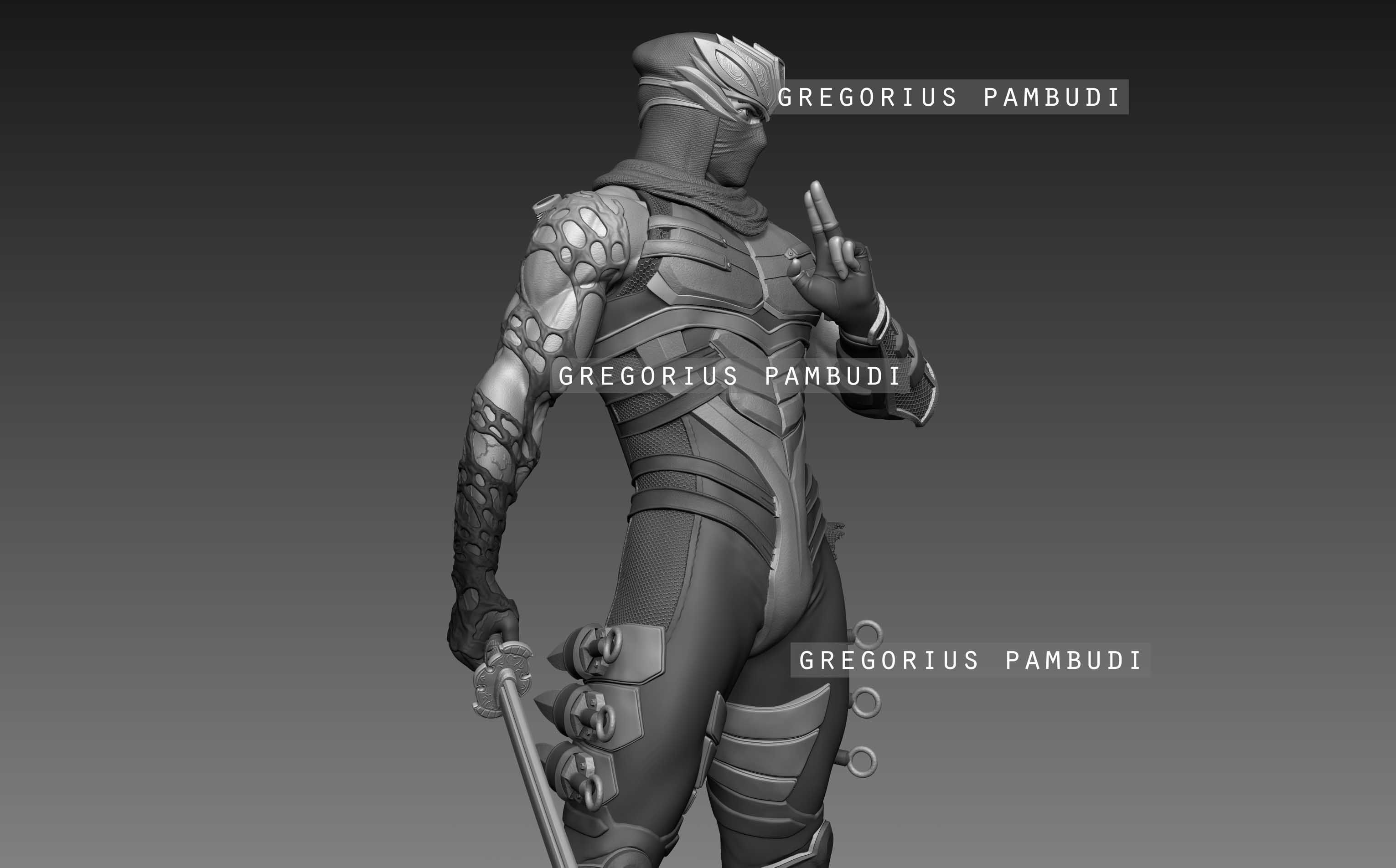 Ryu Hayabusa Ninja Gaiden Fan Art Statue 3d Printable 3D print model_21