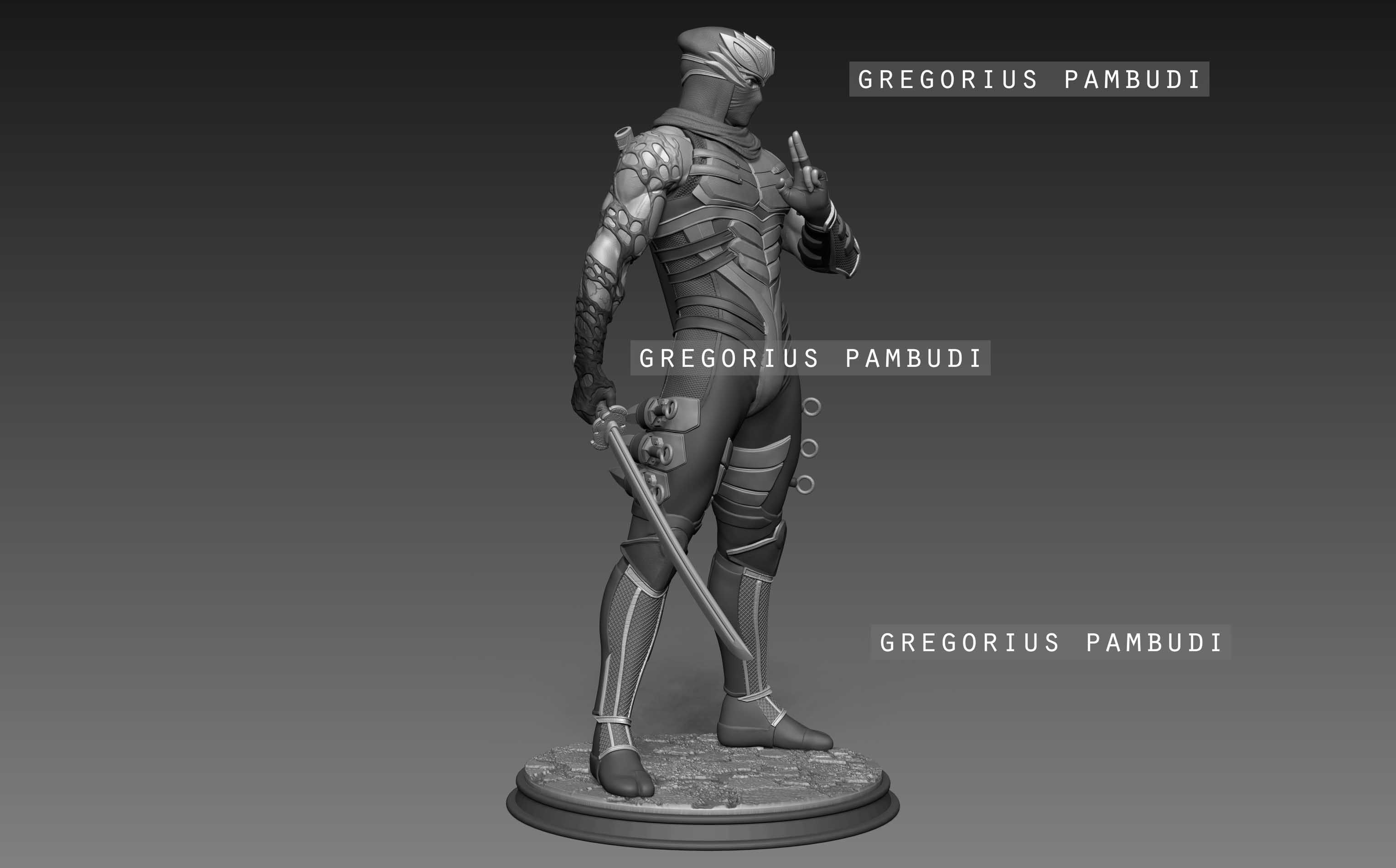 Ryu Hayabusa Ninja Gaiden Fan Art Statue 3d Printable 3D print model_18