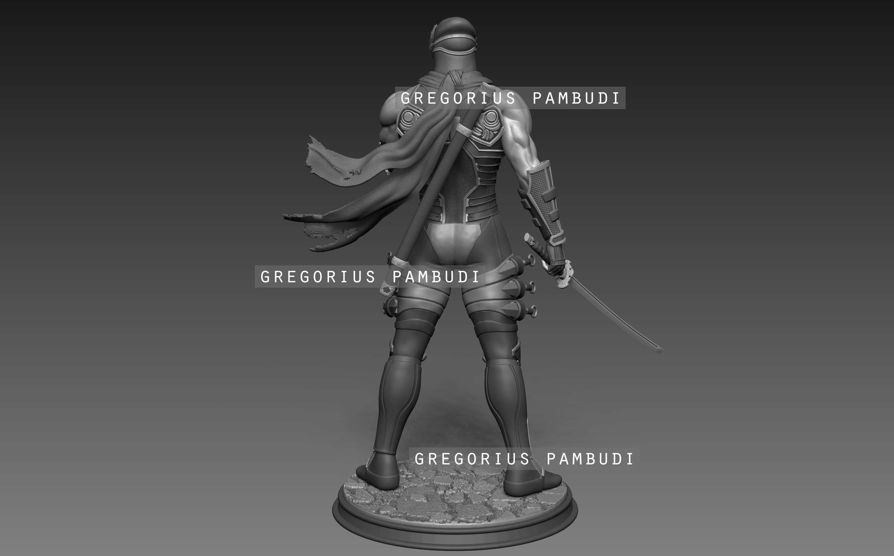 Ryu Hayabusa Ninja Gaiden Fan Art Statue 3d Printable 3D print model_16