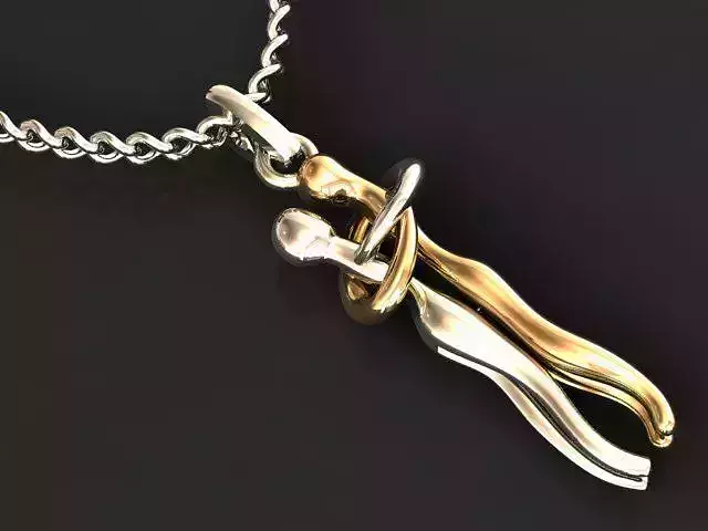 hug pendant 3D print model