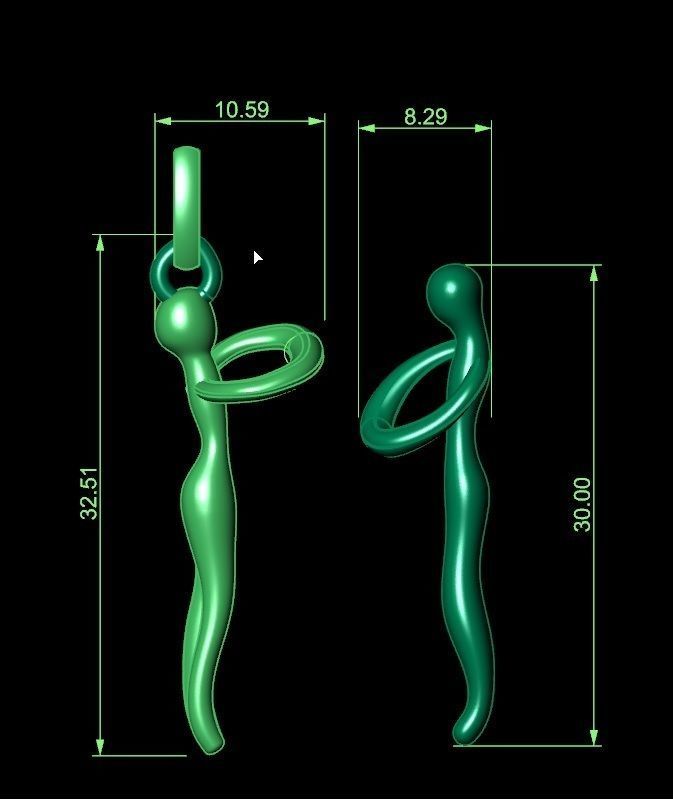 hug pendant 3D print model_12