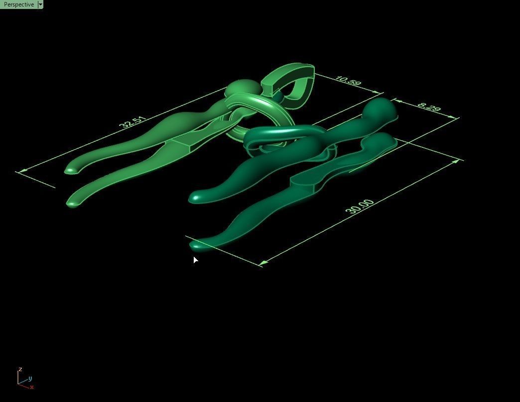 hug pendant 3D print model_9