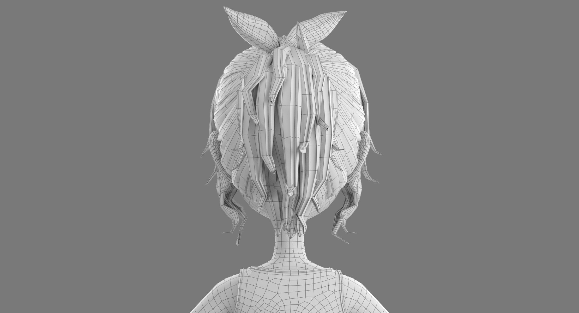 Cartoon Skate Girl Rigged 3D model_24