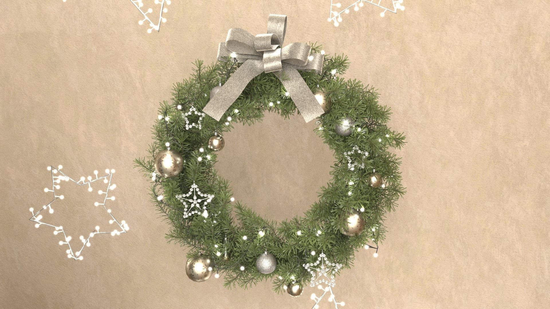 Christmas tree 13 high poly 3D model_5