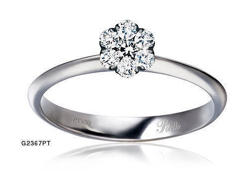 YD161 diamond flower ring 3D print model