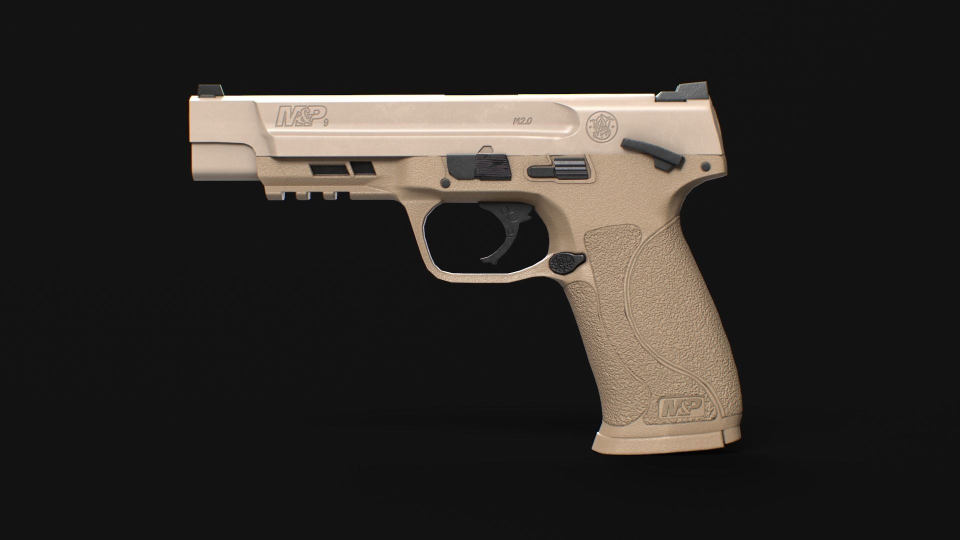 MP 40 Low-poly 3D model_2