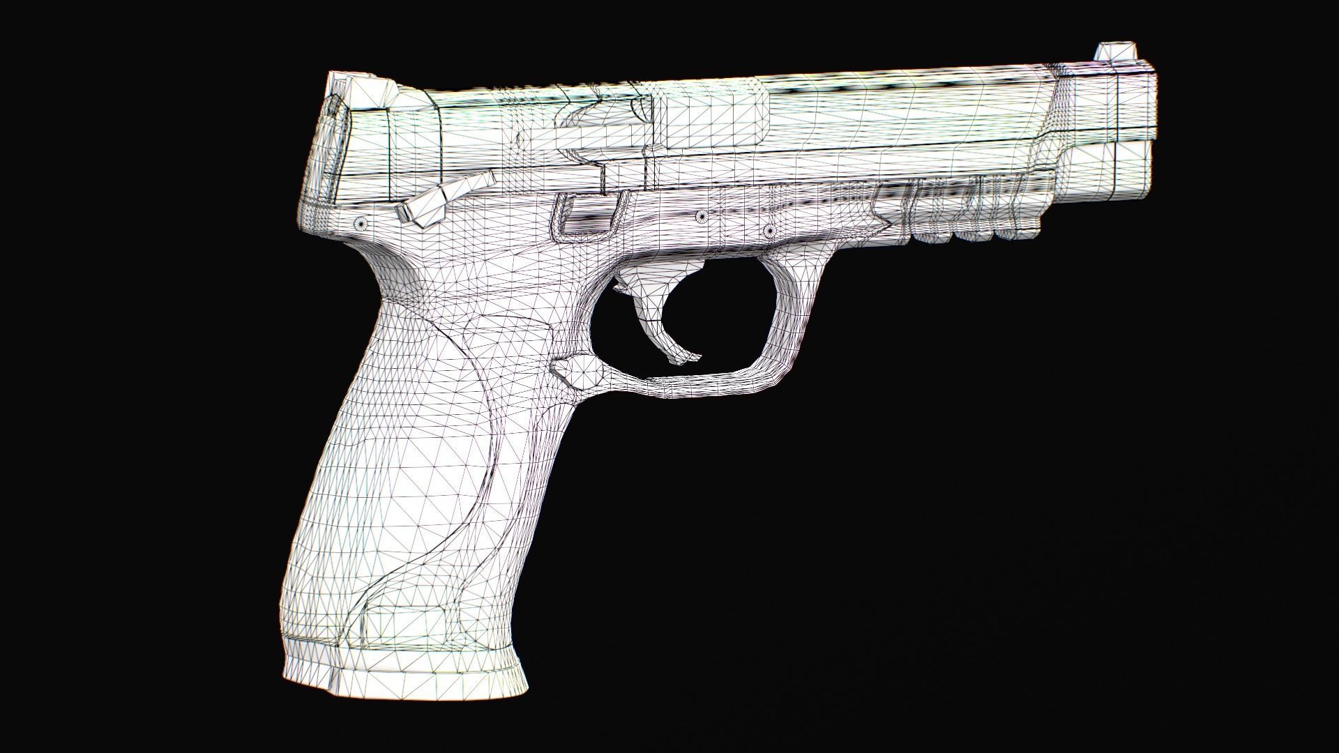 MP 40 Low-poly 3D model_7