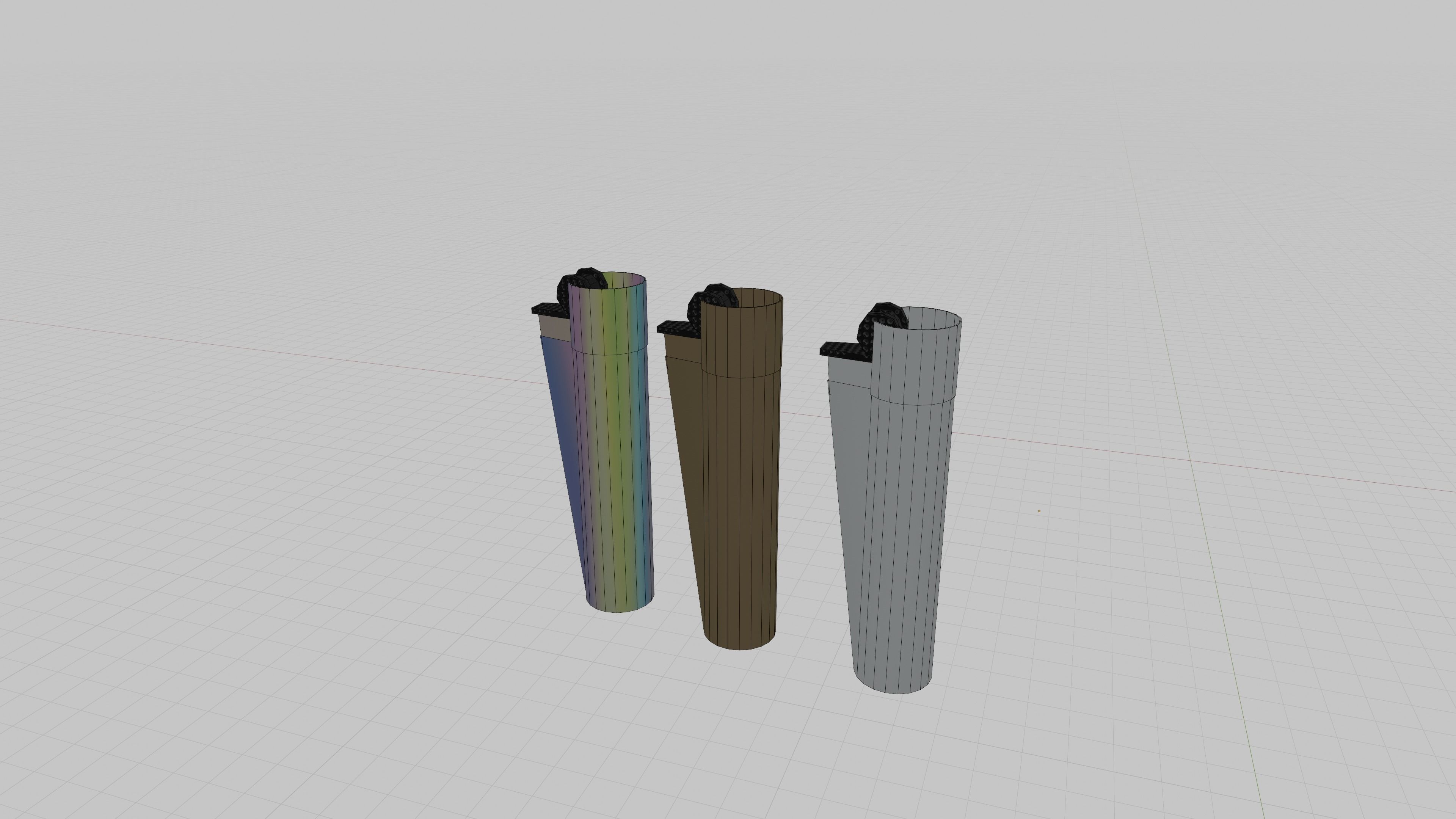 3D low poly lighters pack Low-poly 3D model_3