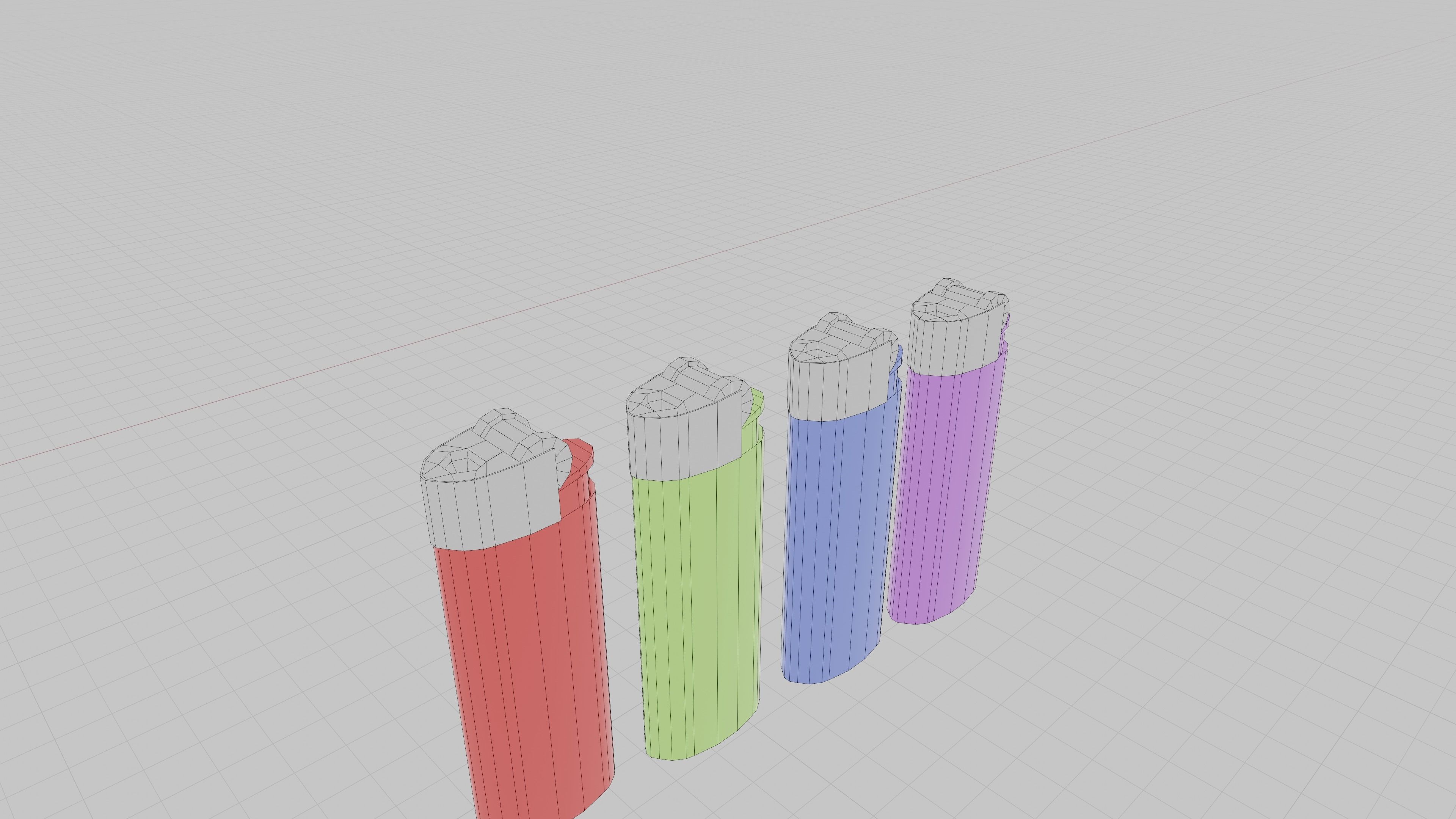 3D low poly lighters pack Low-poly 3D model_6