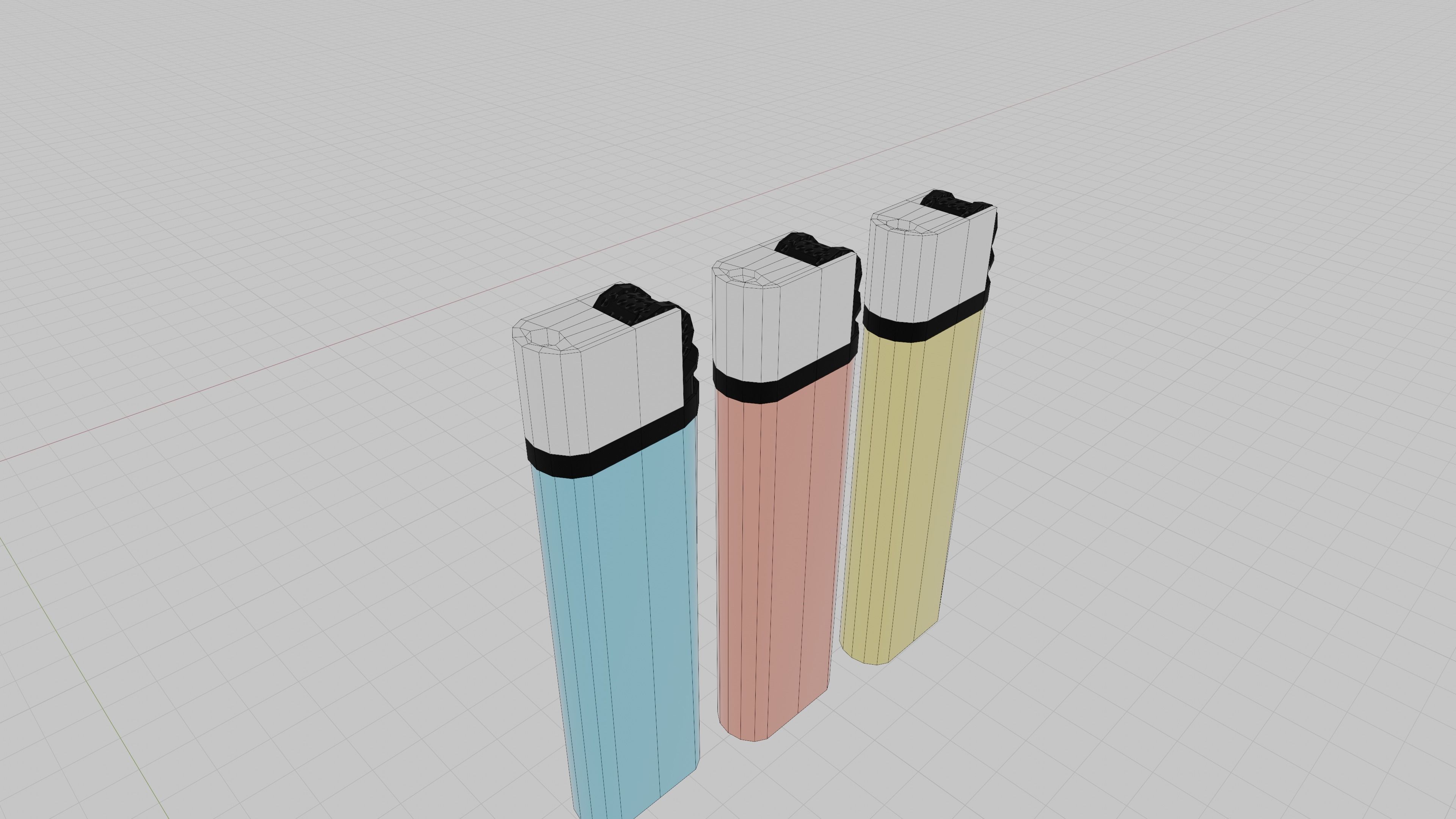 3D low poly lighters pack Low-poly 3D model_5