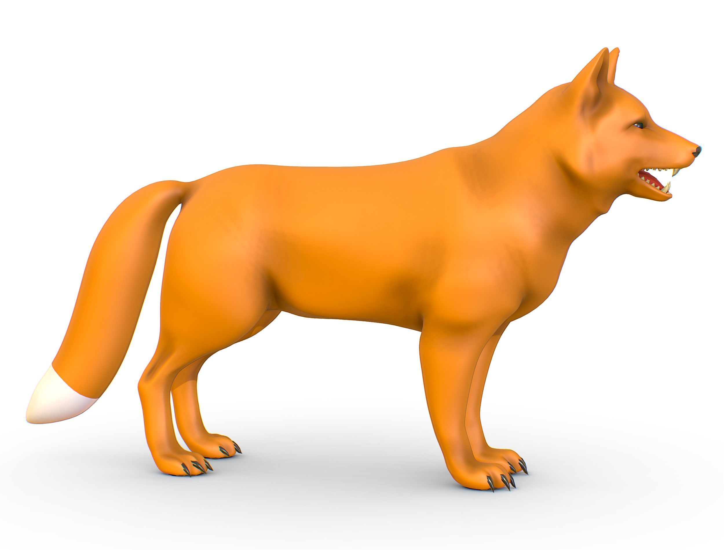 High Poly Model Beautiful Red Fox Low-poly 3D model_17