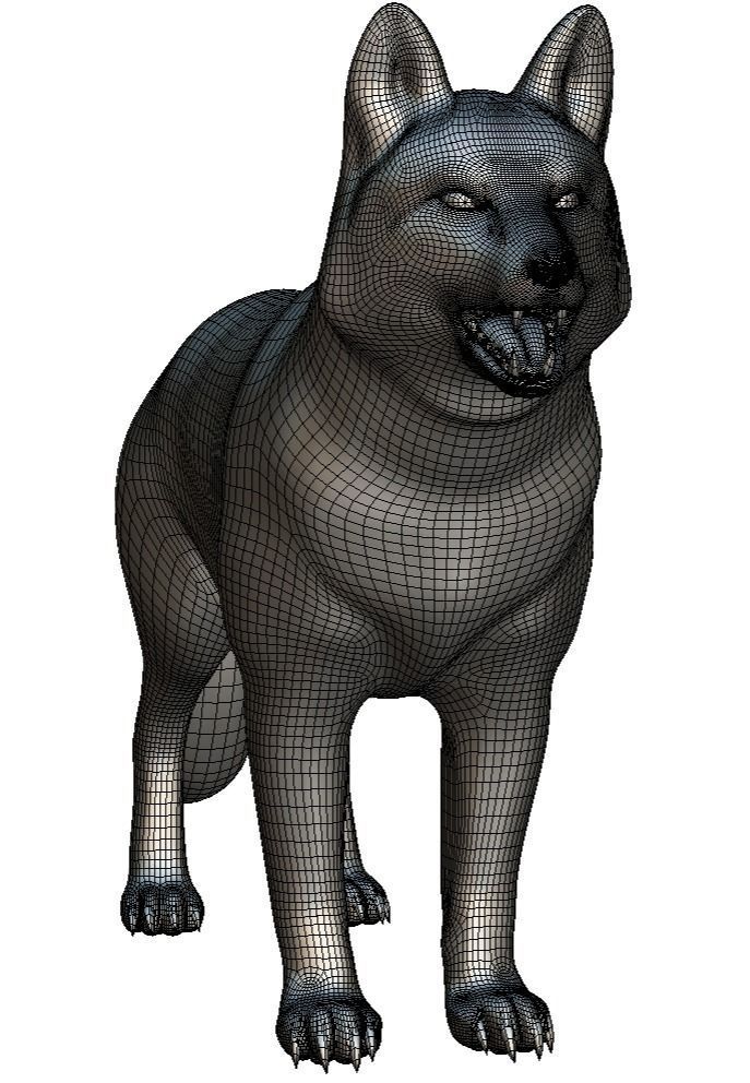 High Poly Model Beautiful Red Fox Low-poly 3D model_28