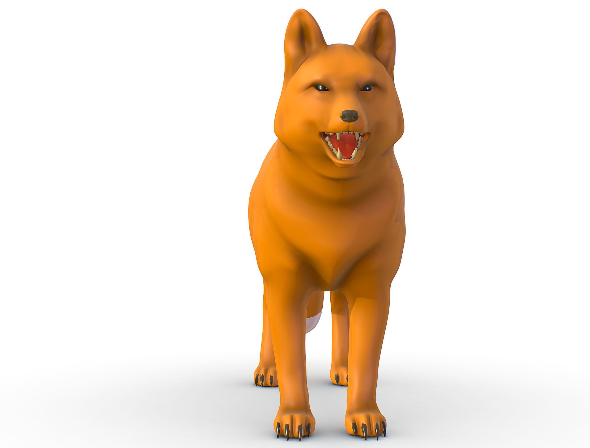High Poly Model Beautiful Red Fox Low-poly 3D model_3