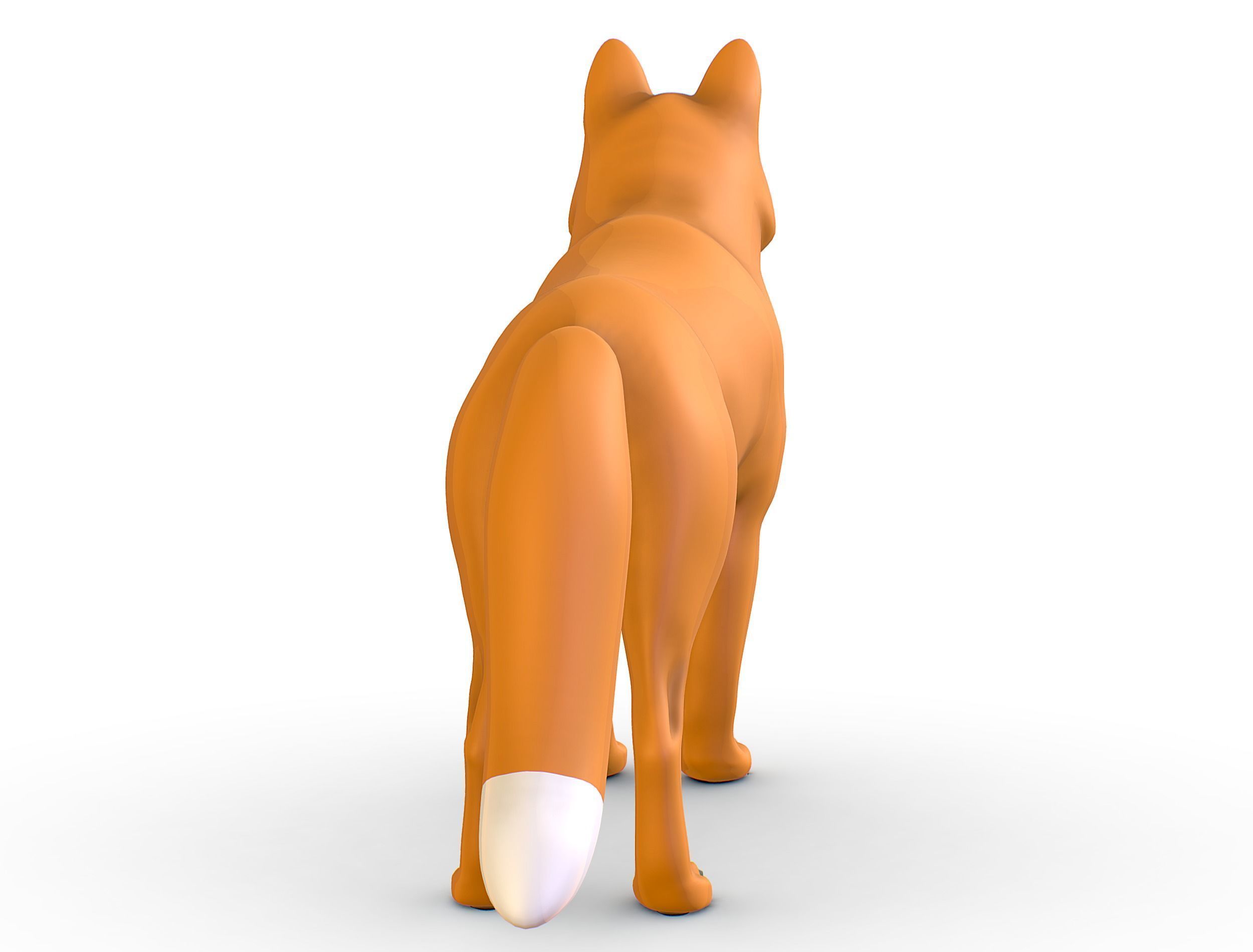 High Poly Model Beautiful Red Fox Low-poly 3D model_13
