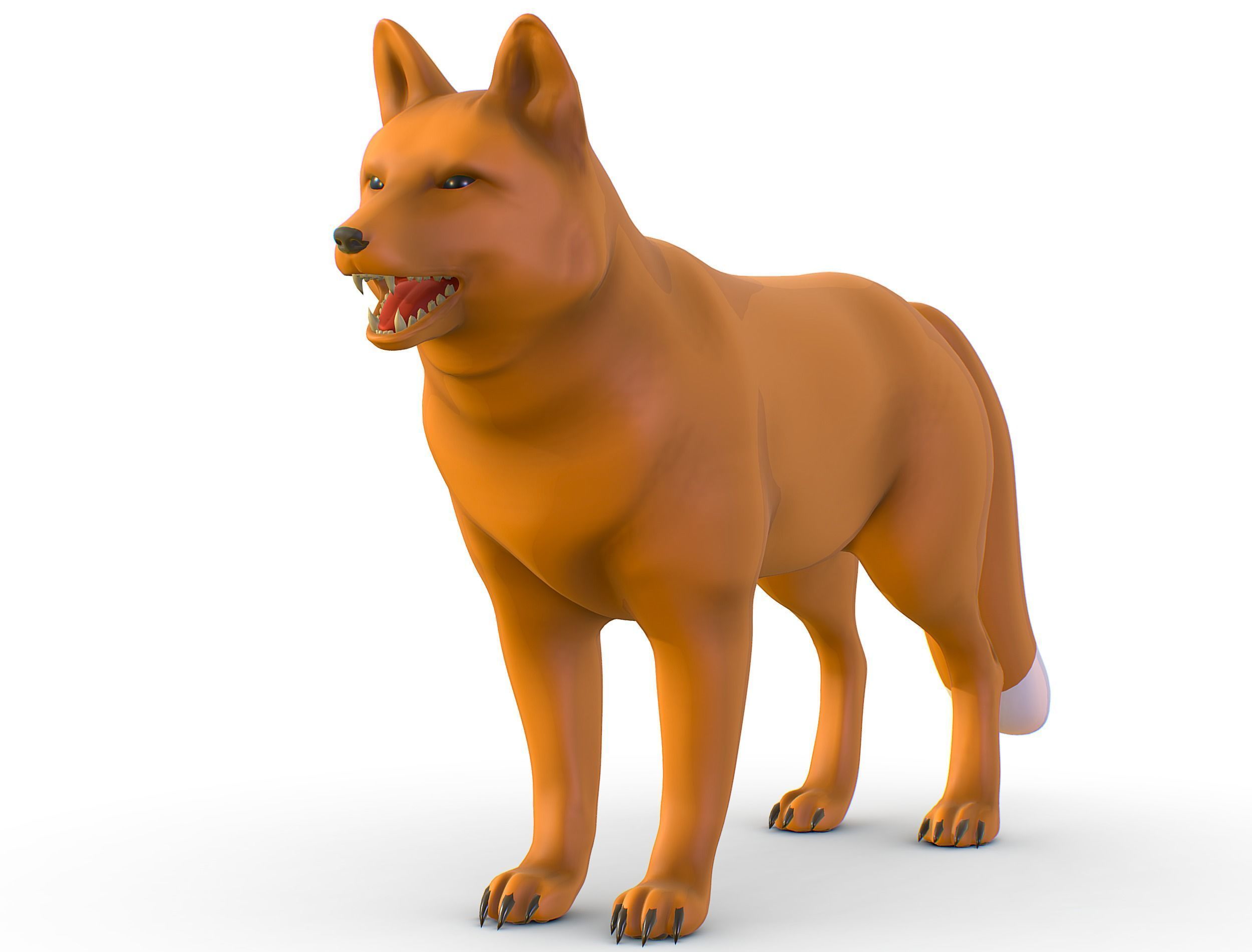 High Poly Model Beautiful Red Fox Low-poly 3D model_5