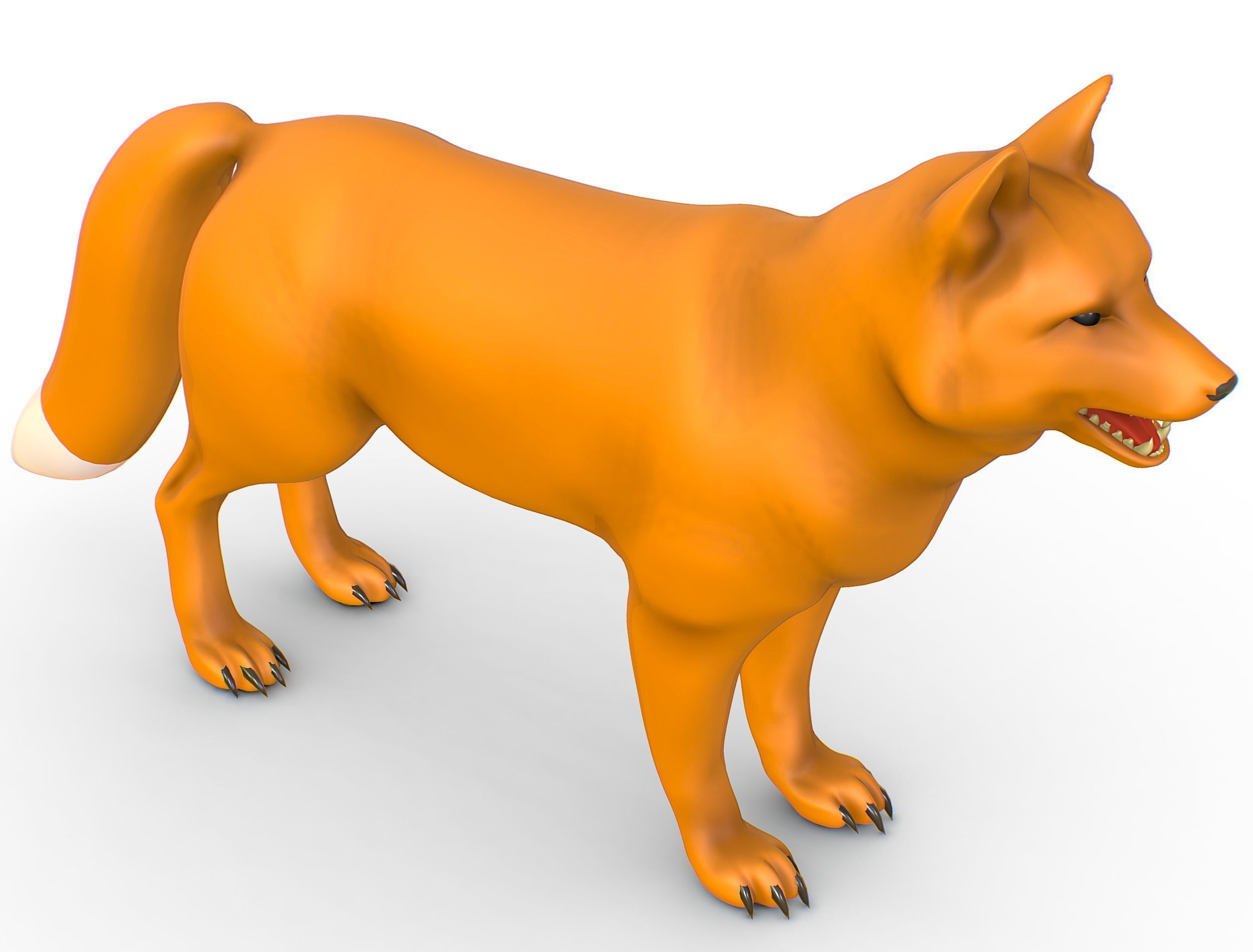 High Poly Model Beautiful Red Fox Low-poly 3D model_18