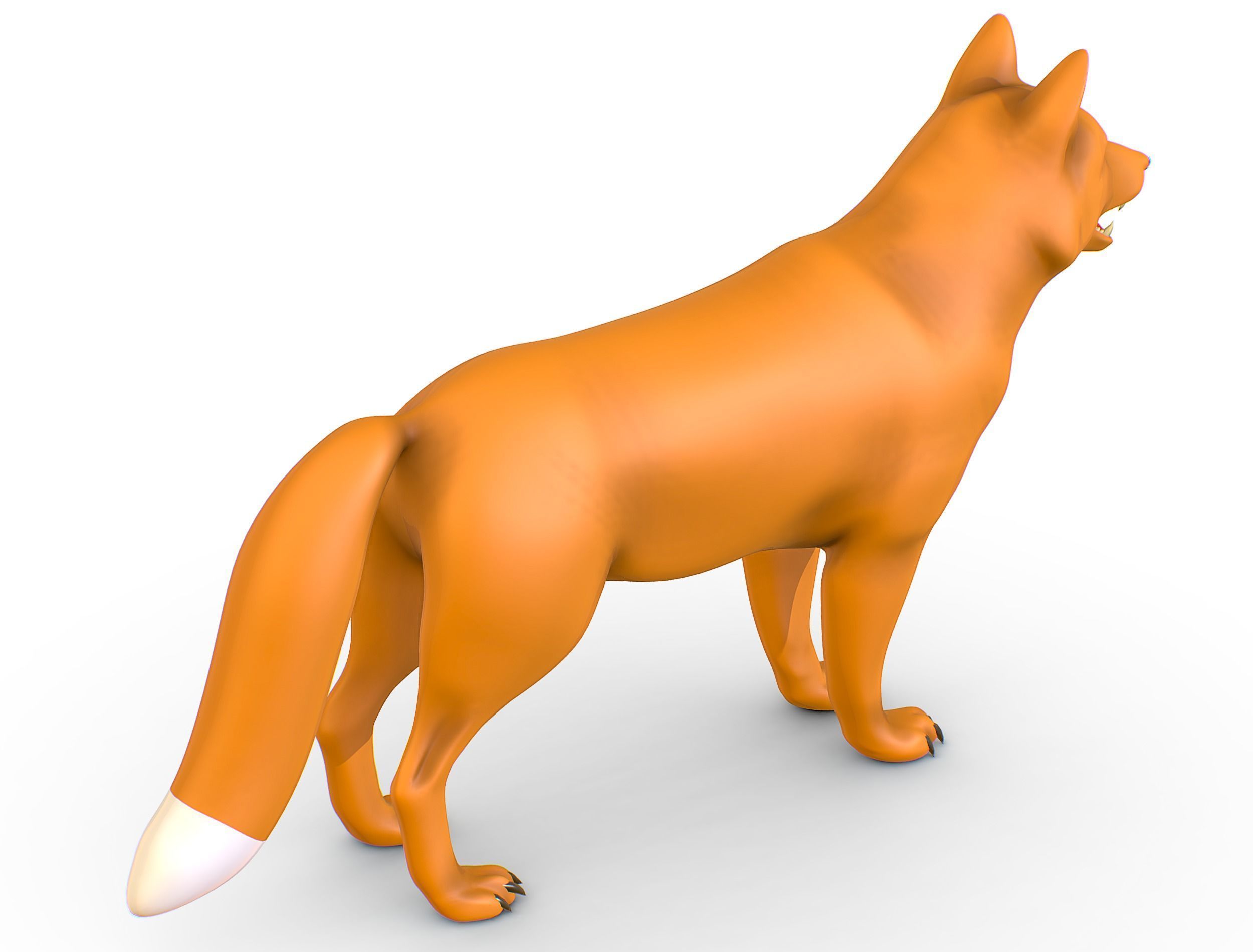 High Poly Model Beautiful Red Fox Low-poly 3D model_20
