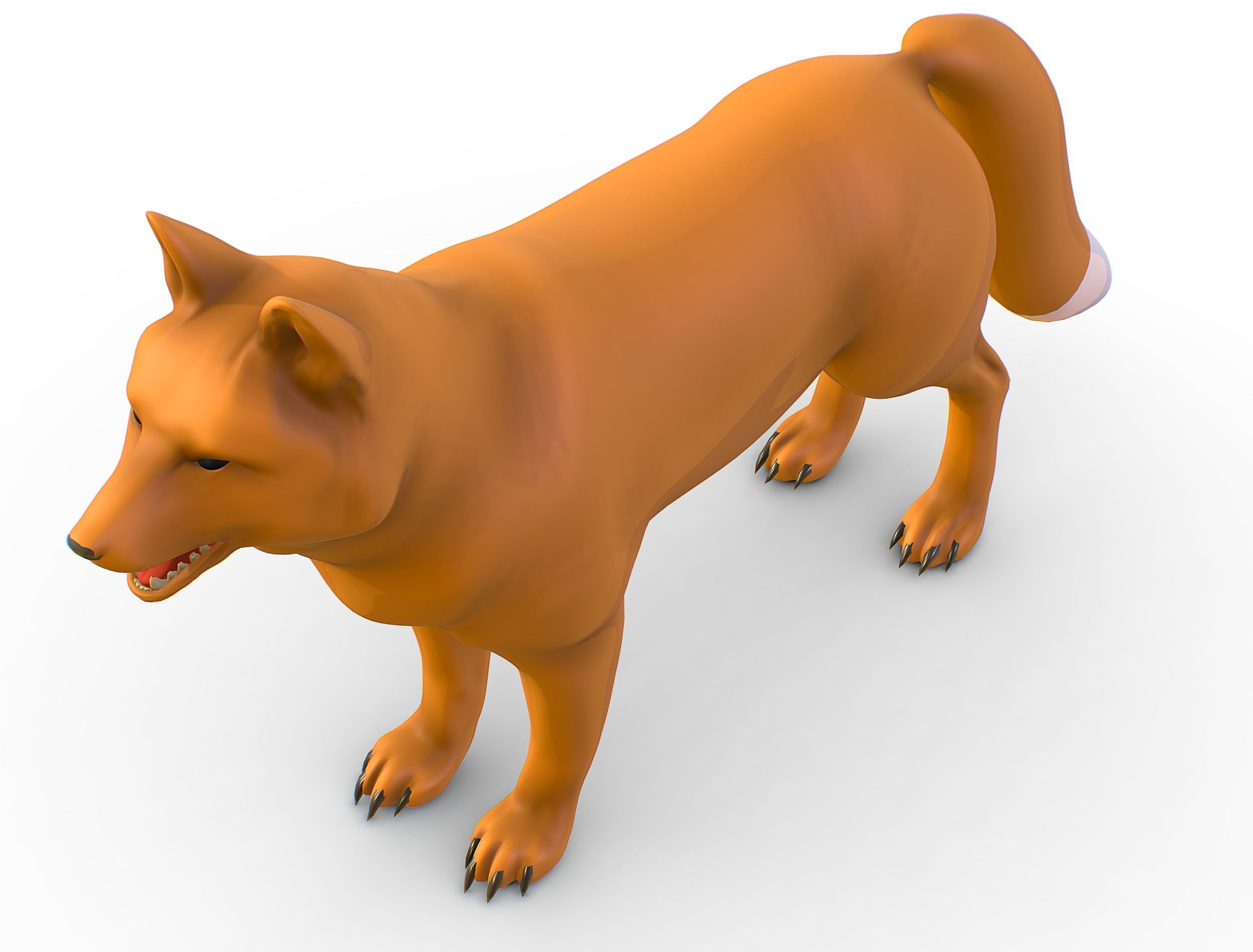 High Poly Model Beautiful Red Fox Low-poly 3D model_19