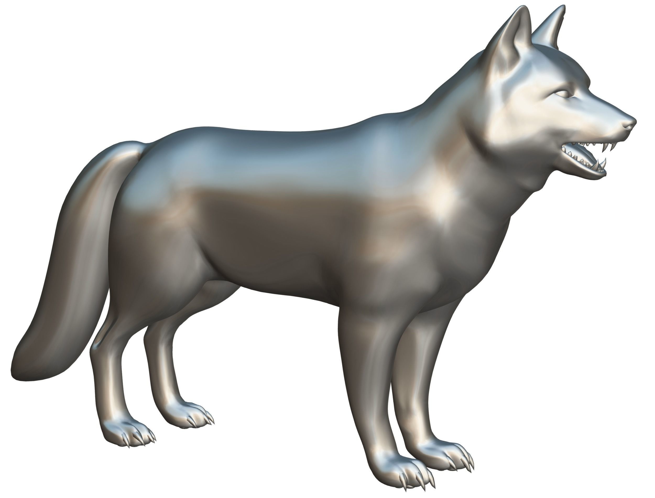 High Poly Model Beautiful Red Fox Low-poly 3D model_26