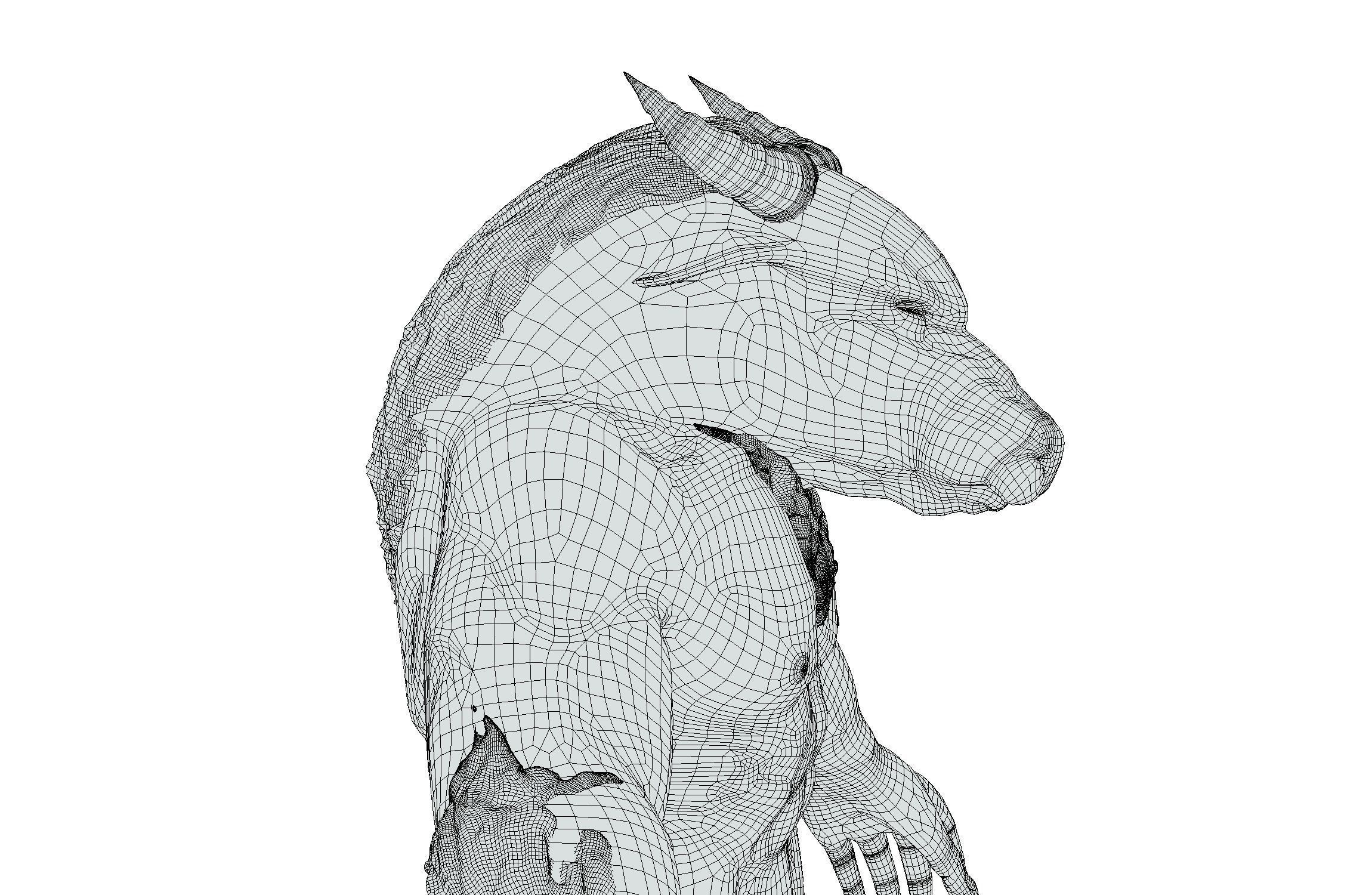High Poly Creature Minotaur Monster 3D model_24