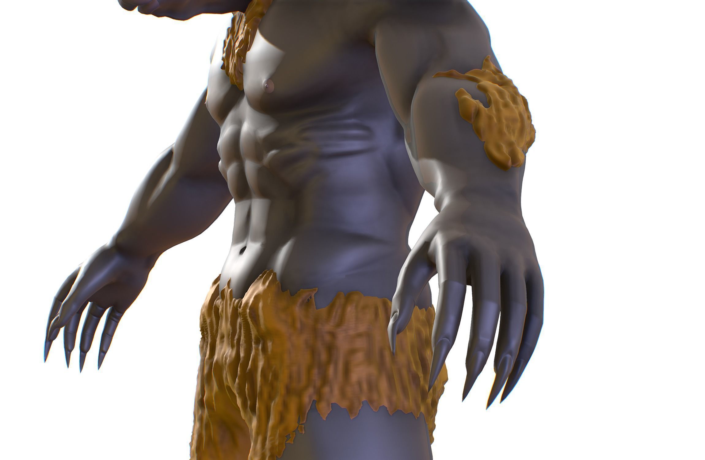 High Poly Creature Minotaur Monster 3D model_13