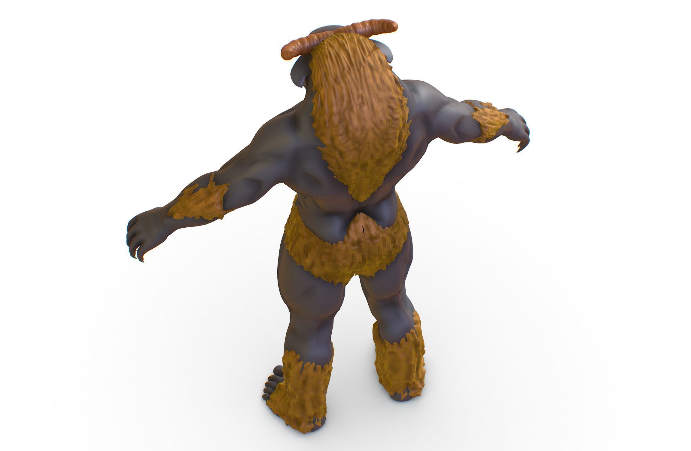High Poly Creature Minotaur Monster 3D model_9