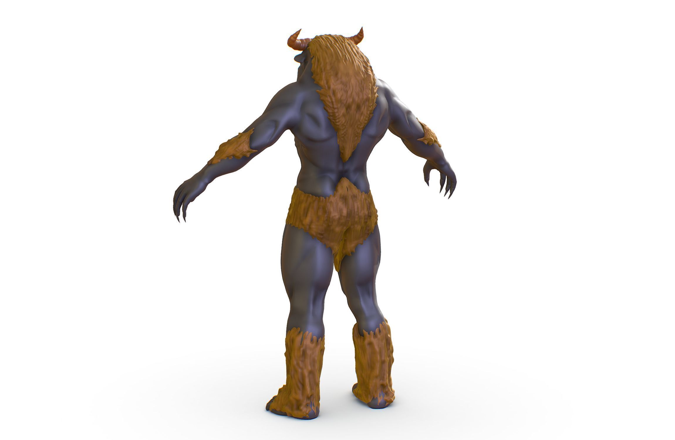 High Poly Creature Minotaur Monster 3D model_3