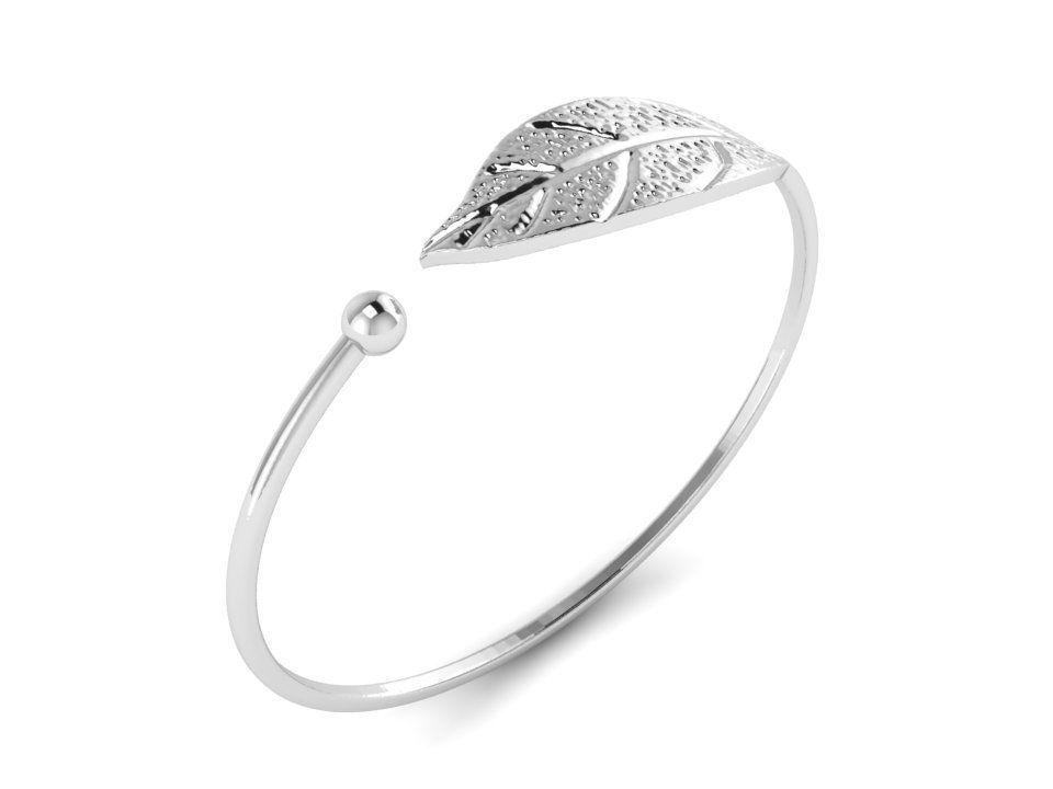 Leaf bracelet 630 3D print model_2