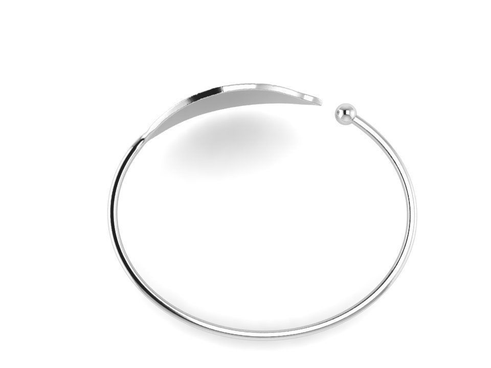 Leaf bracelet 630 3D print model_8
