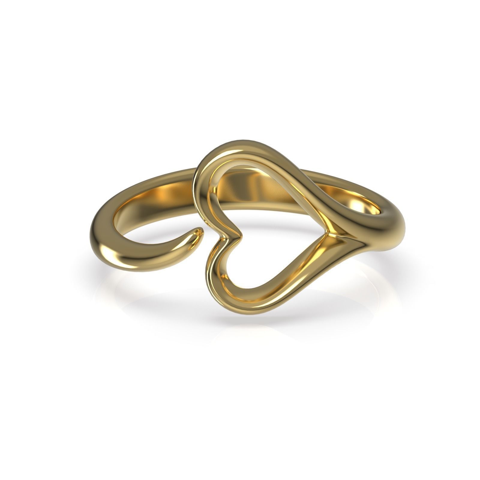 Heart Ring 3D print model_6