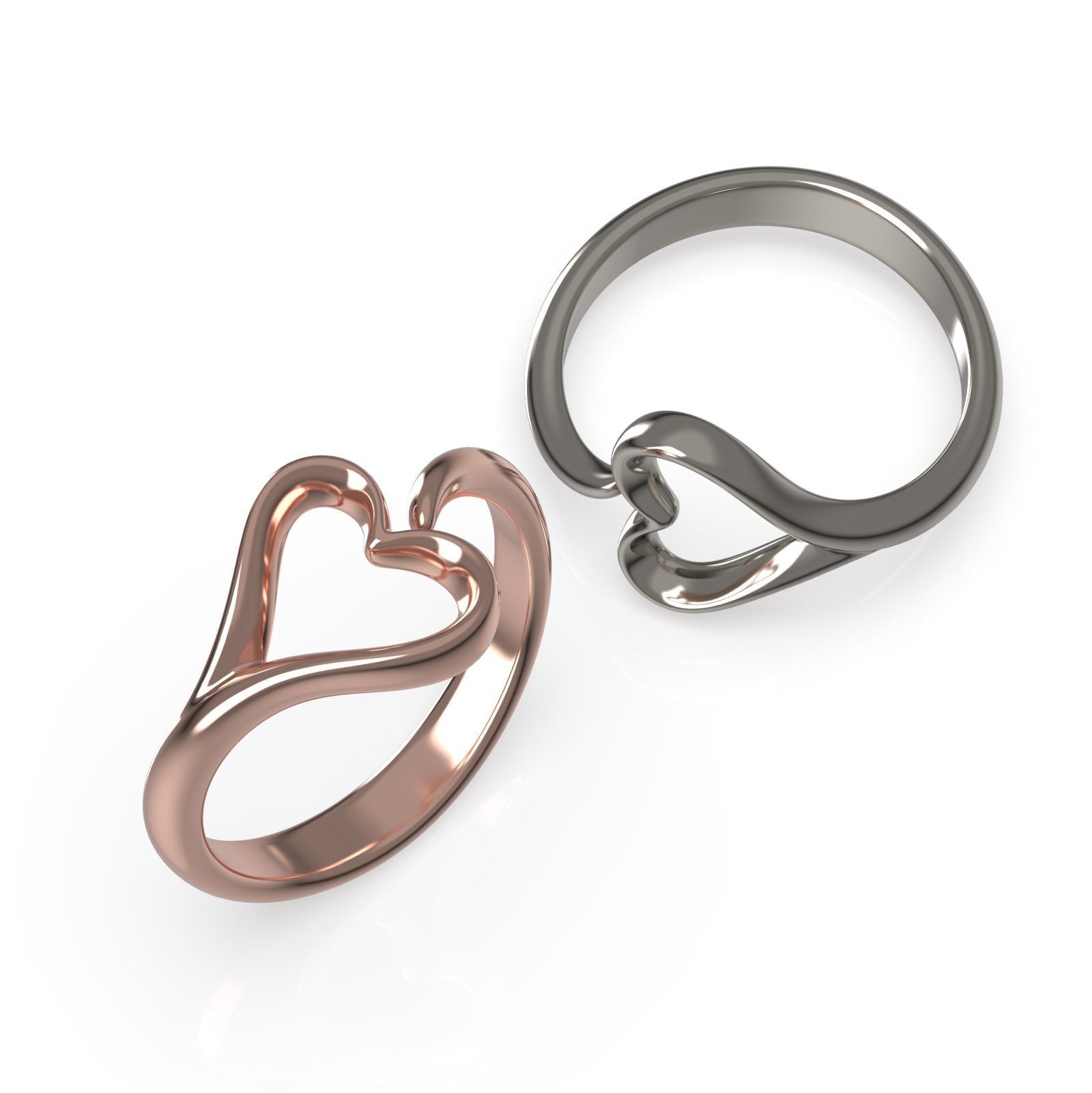 Heart Ring 3D print model_7