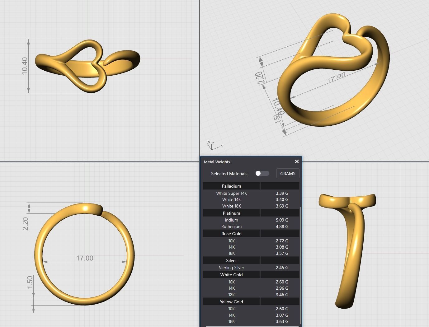 Heart Ring 3D print model_14